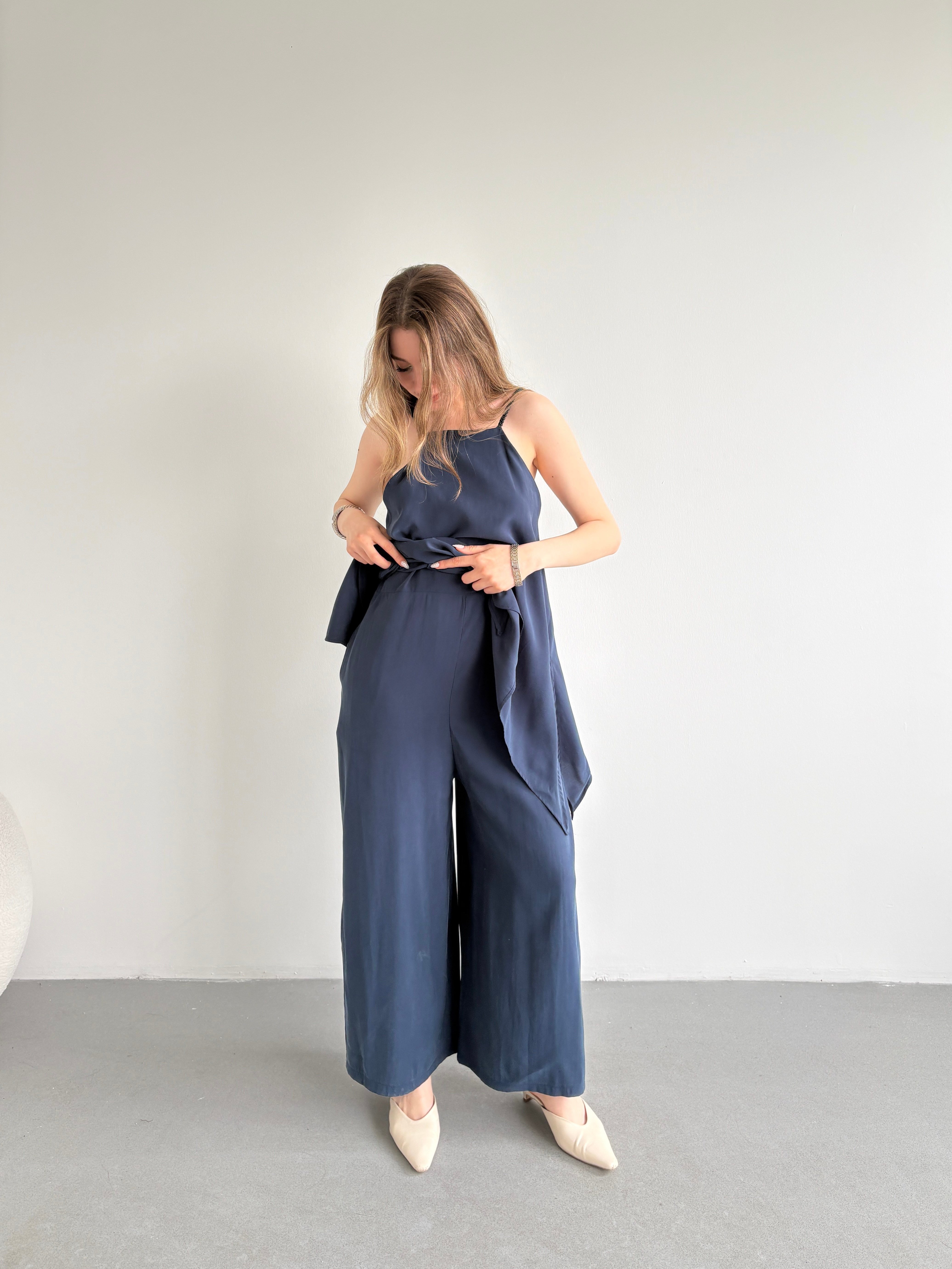 Soft Dokulu Örgü Askılı Tulum