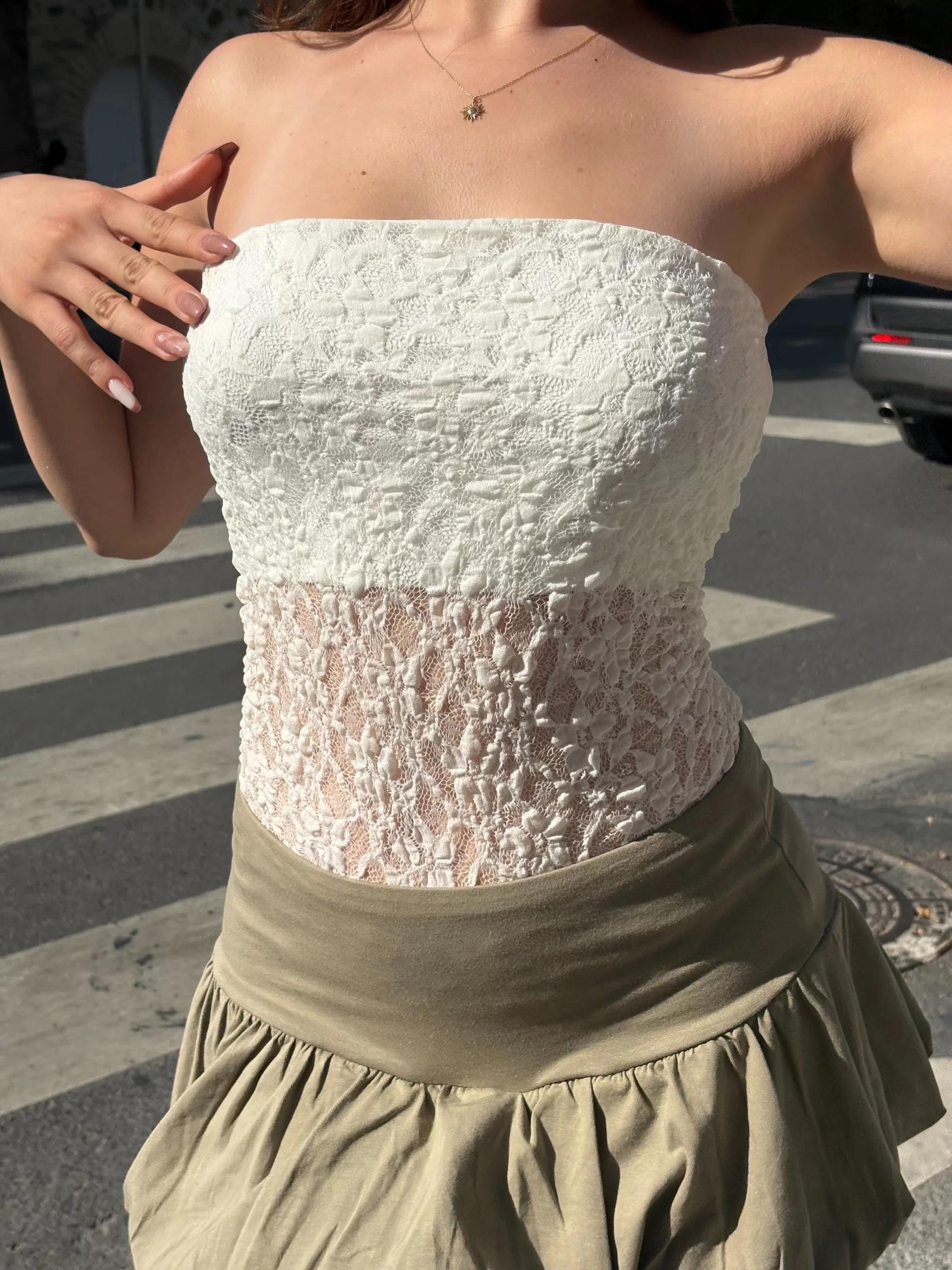 Straplez Dantel Bodysuit