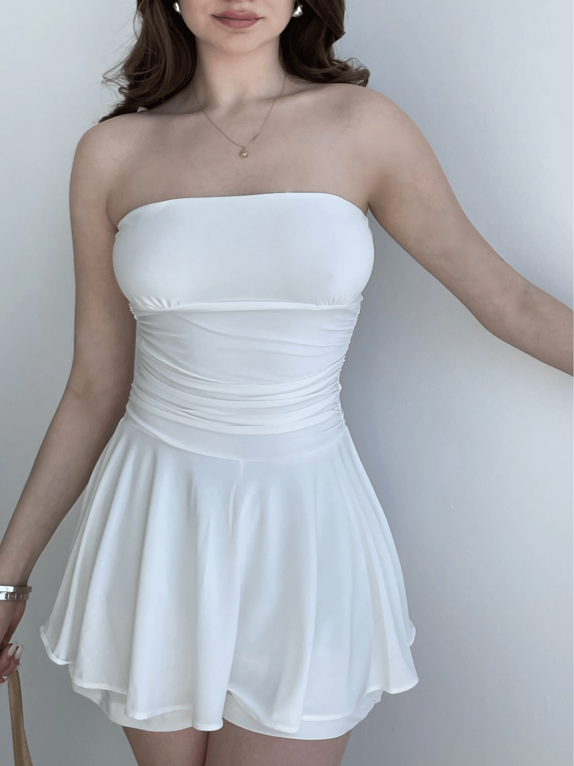 Straplez Şortlu Sandy Elbise