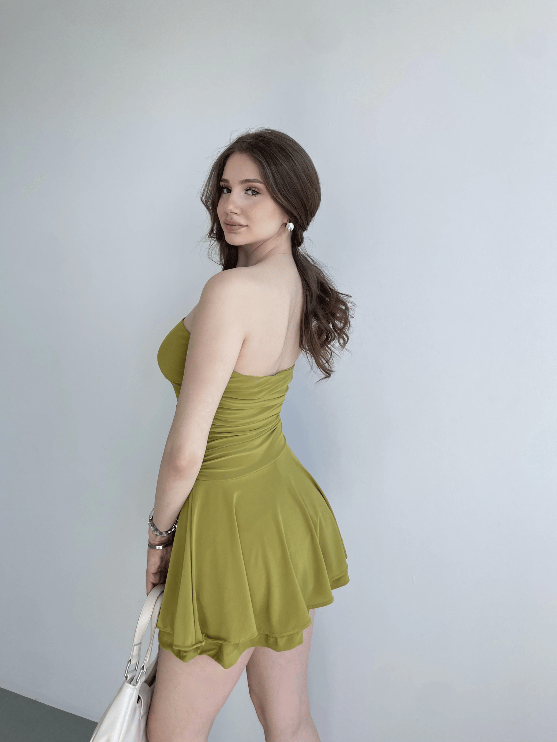 Straplez Şortlu Sandy Elbise