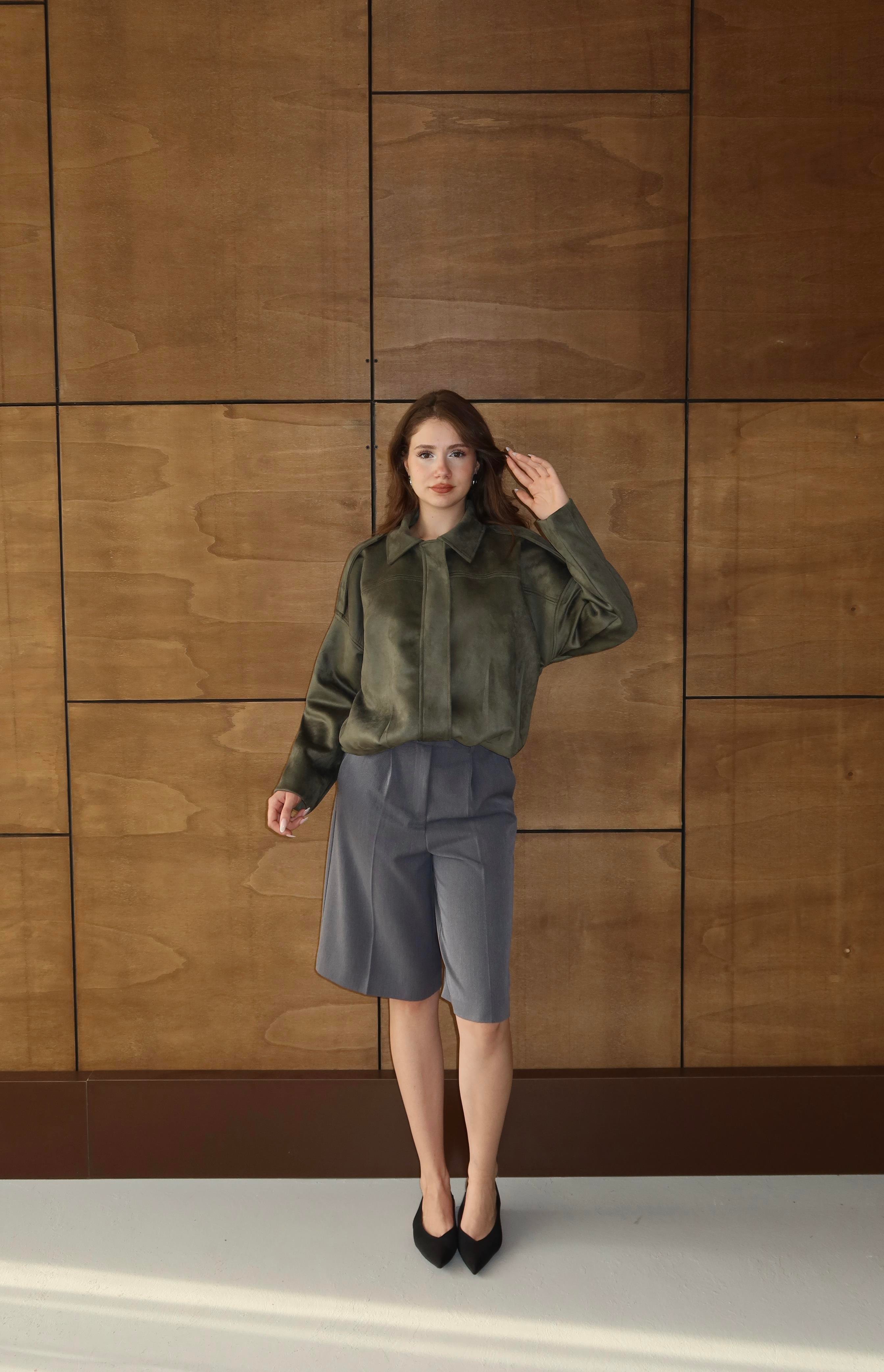Süet Oversize Ceket