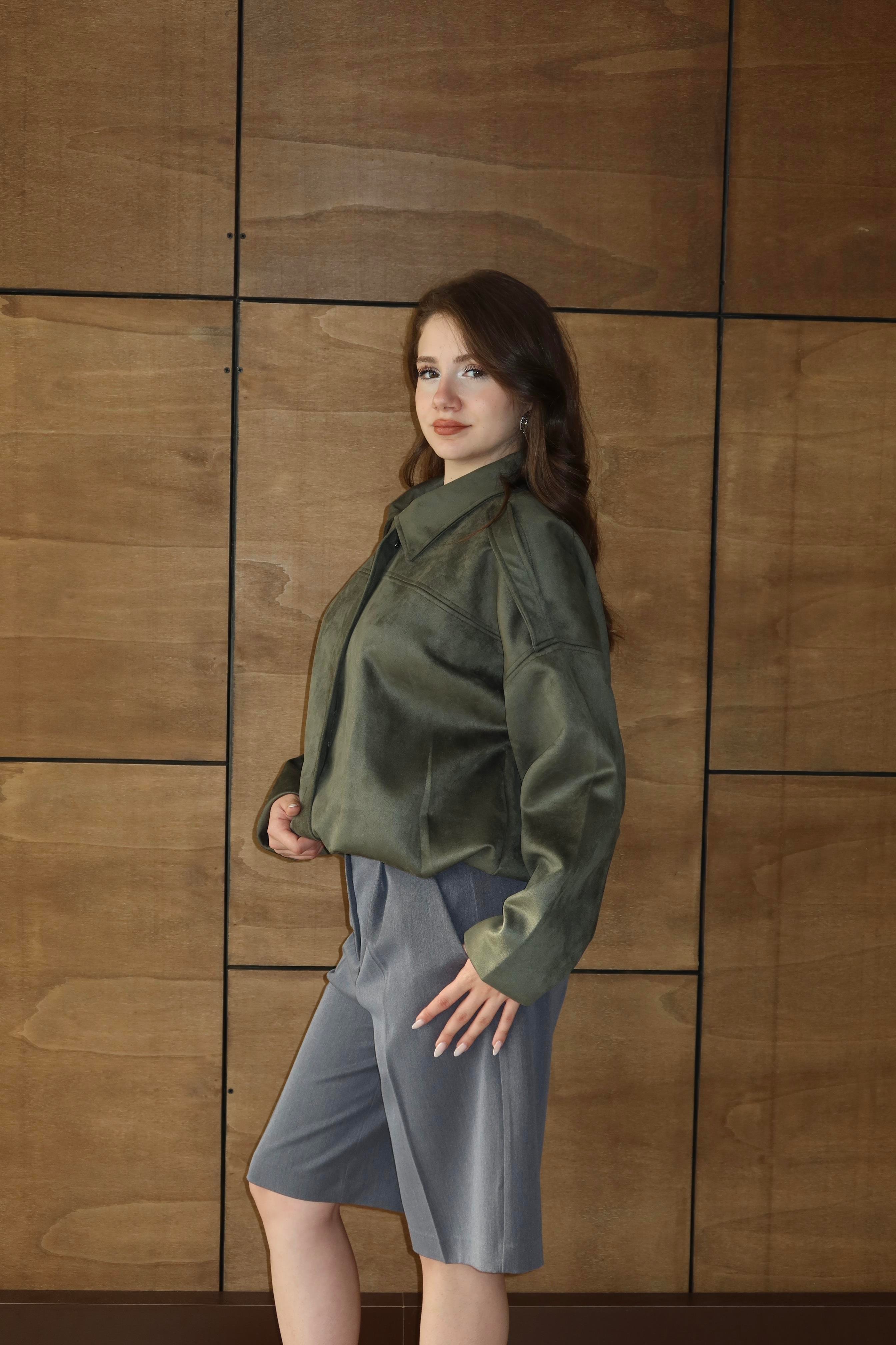 Süet Oversize Ceket