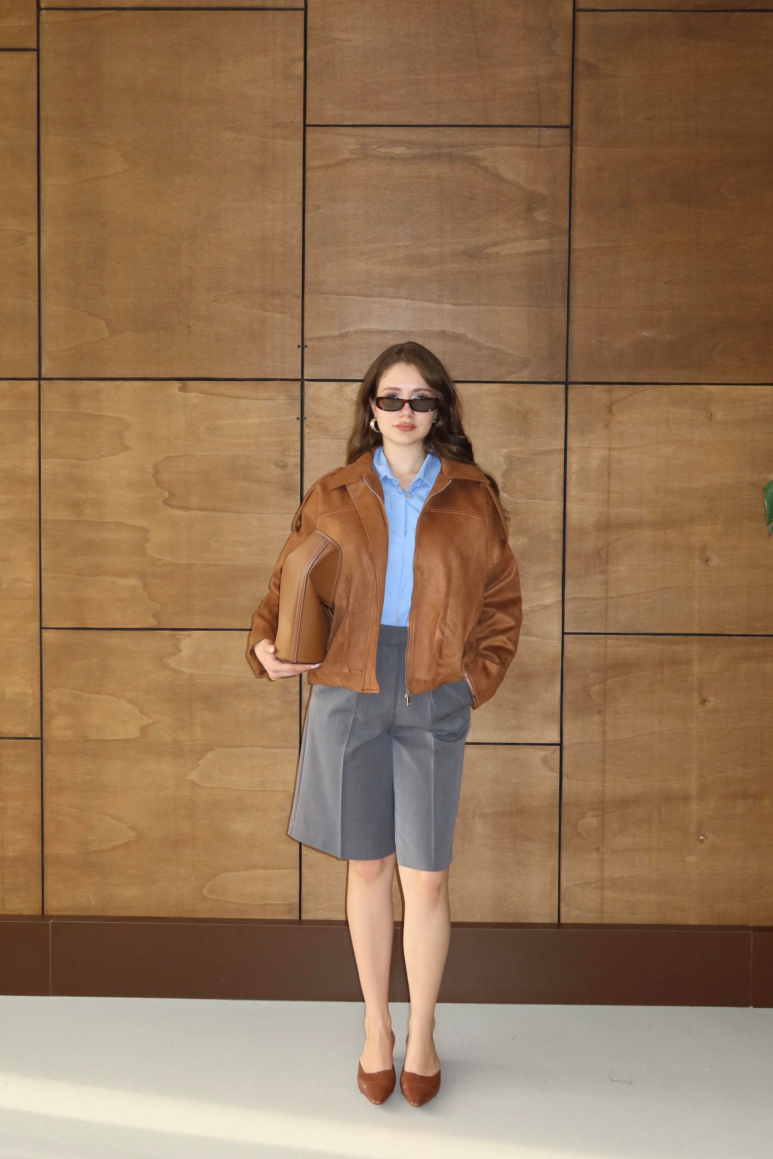 Süet Oversize Ceket