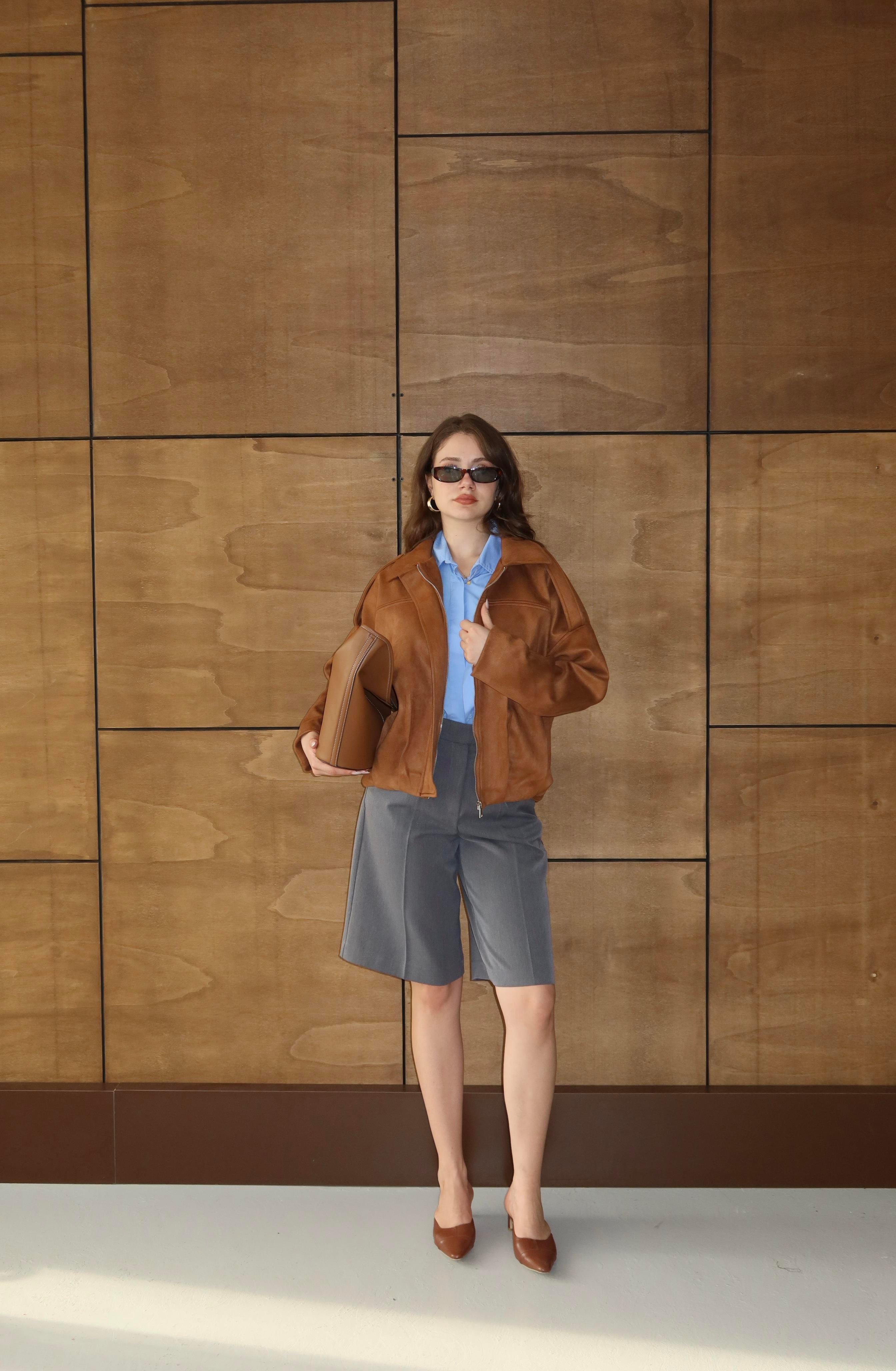 Süet Oversize Ceket