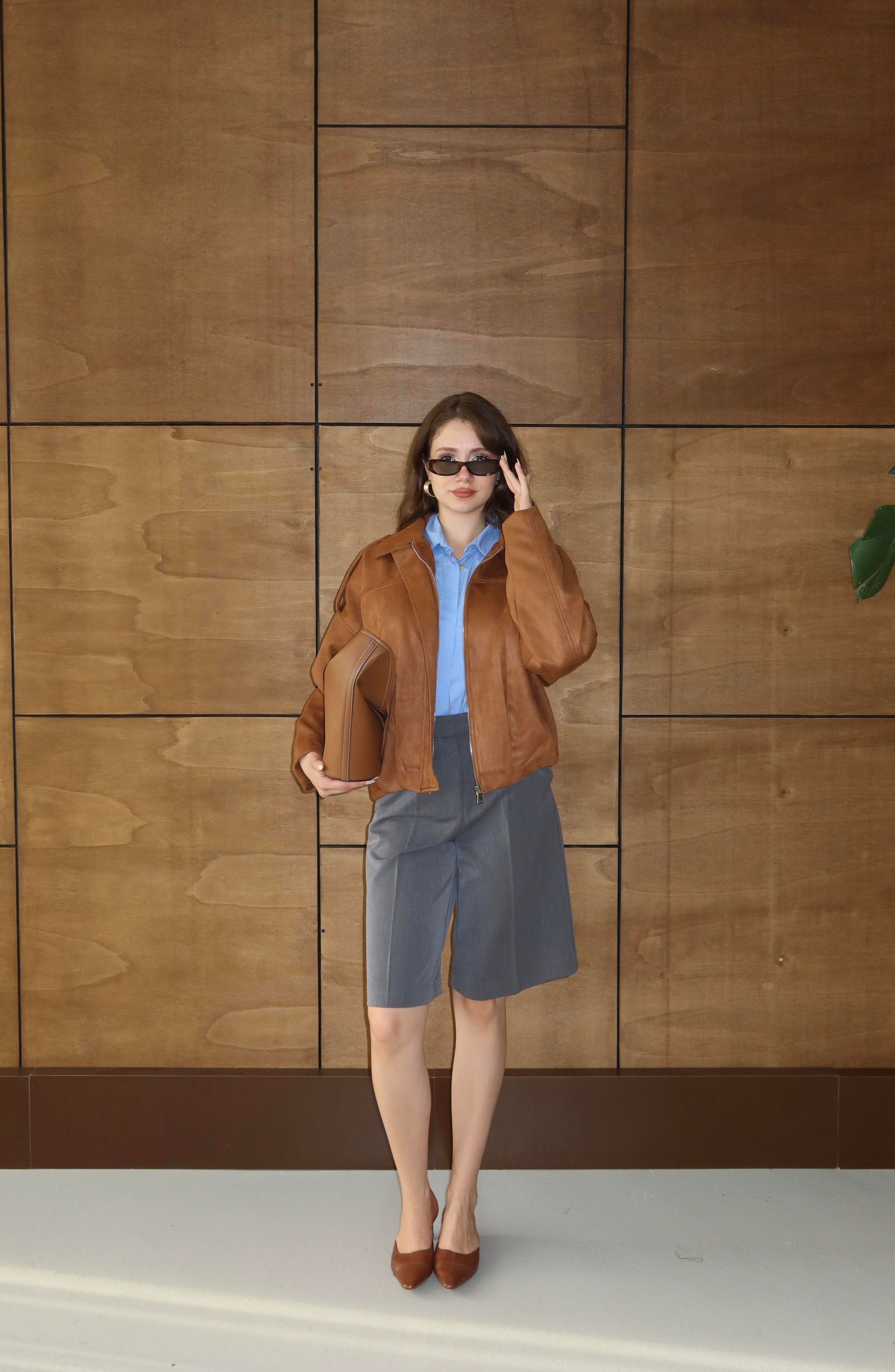 Süet Oversize Ceket