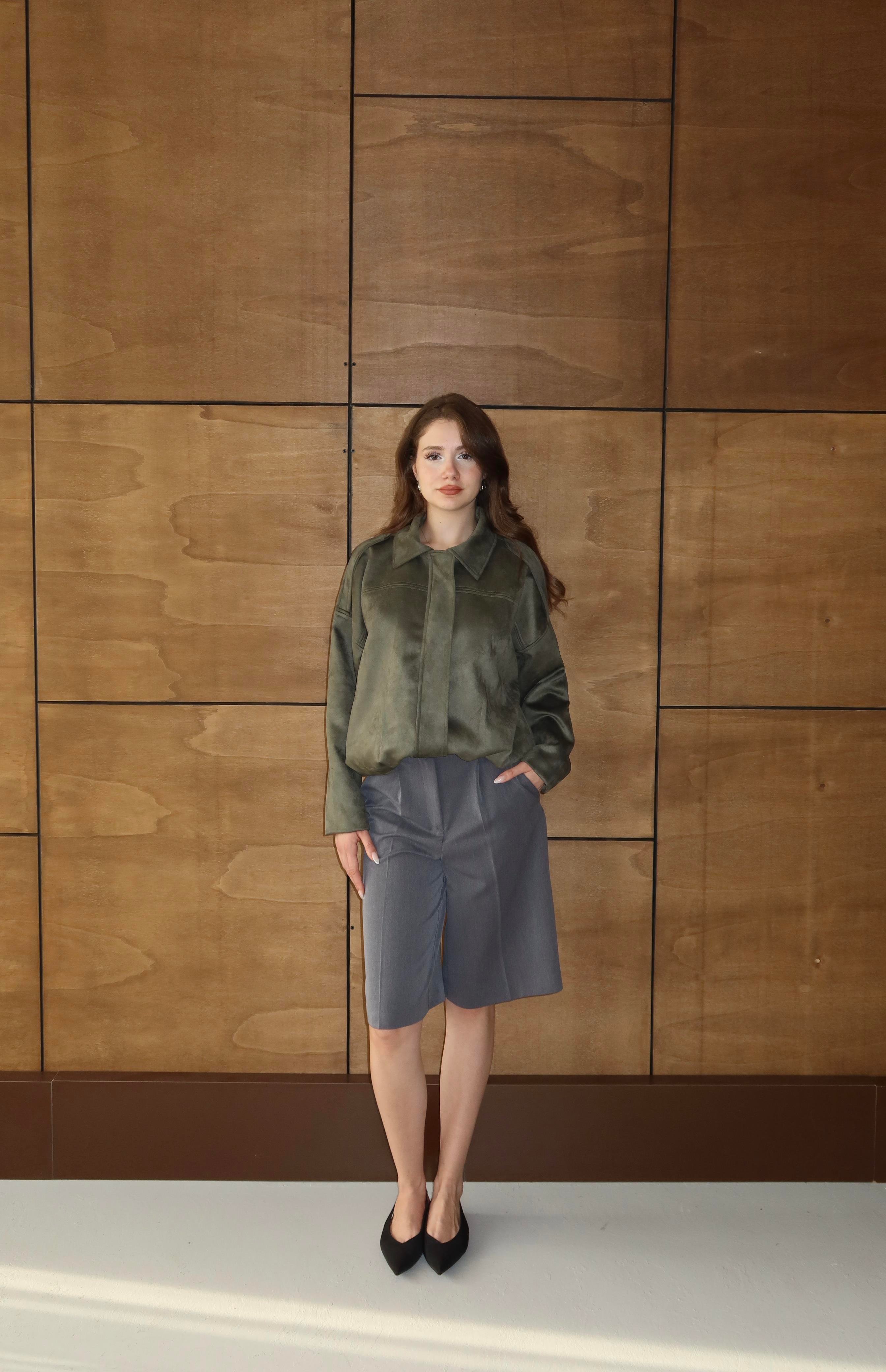Süet Oversize Ceket