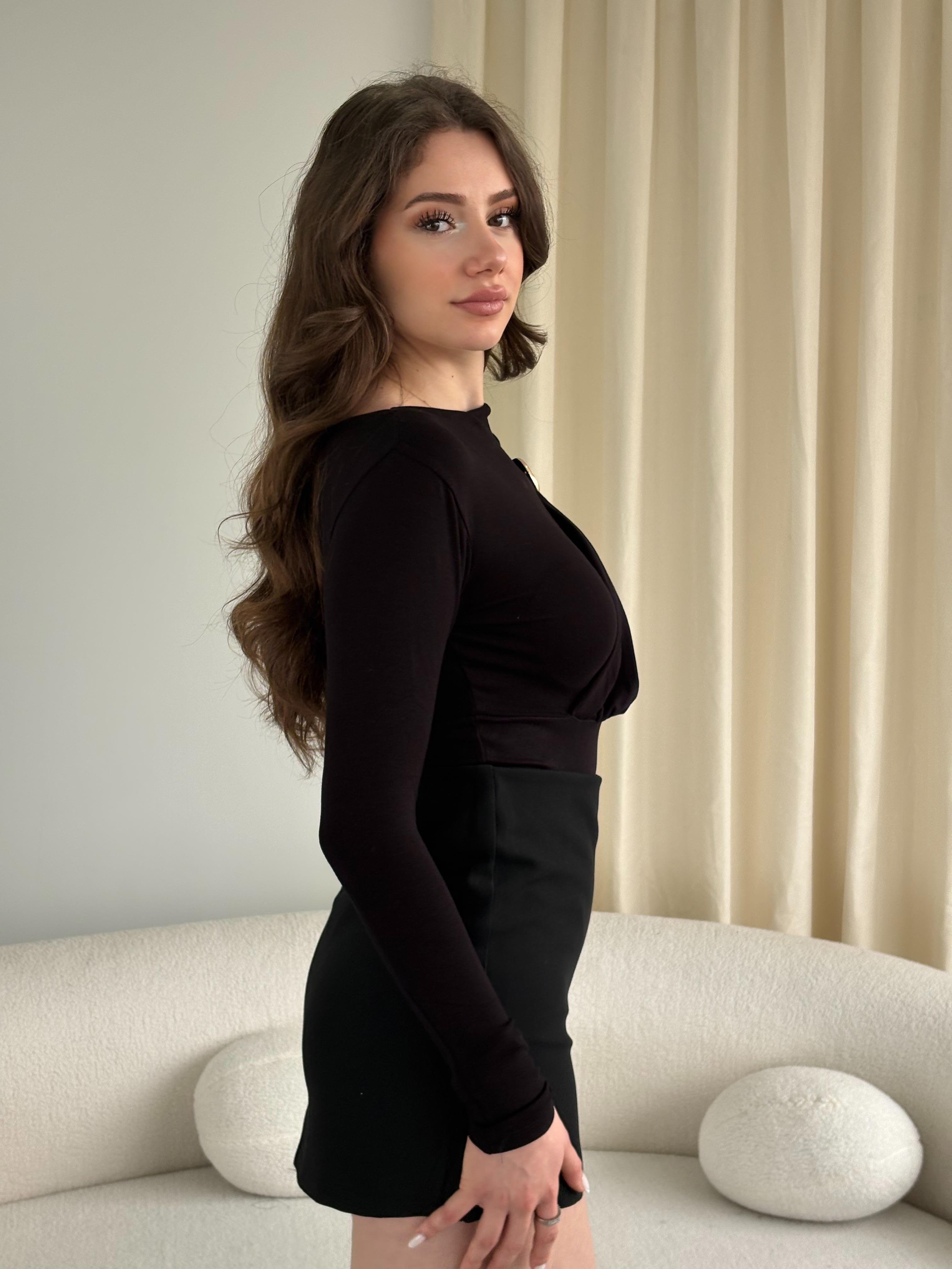 Tek Kol Aksesuarlı Bodysuit
