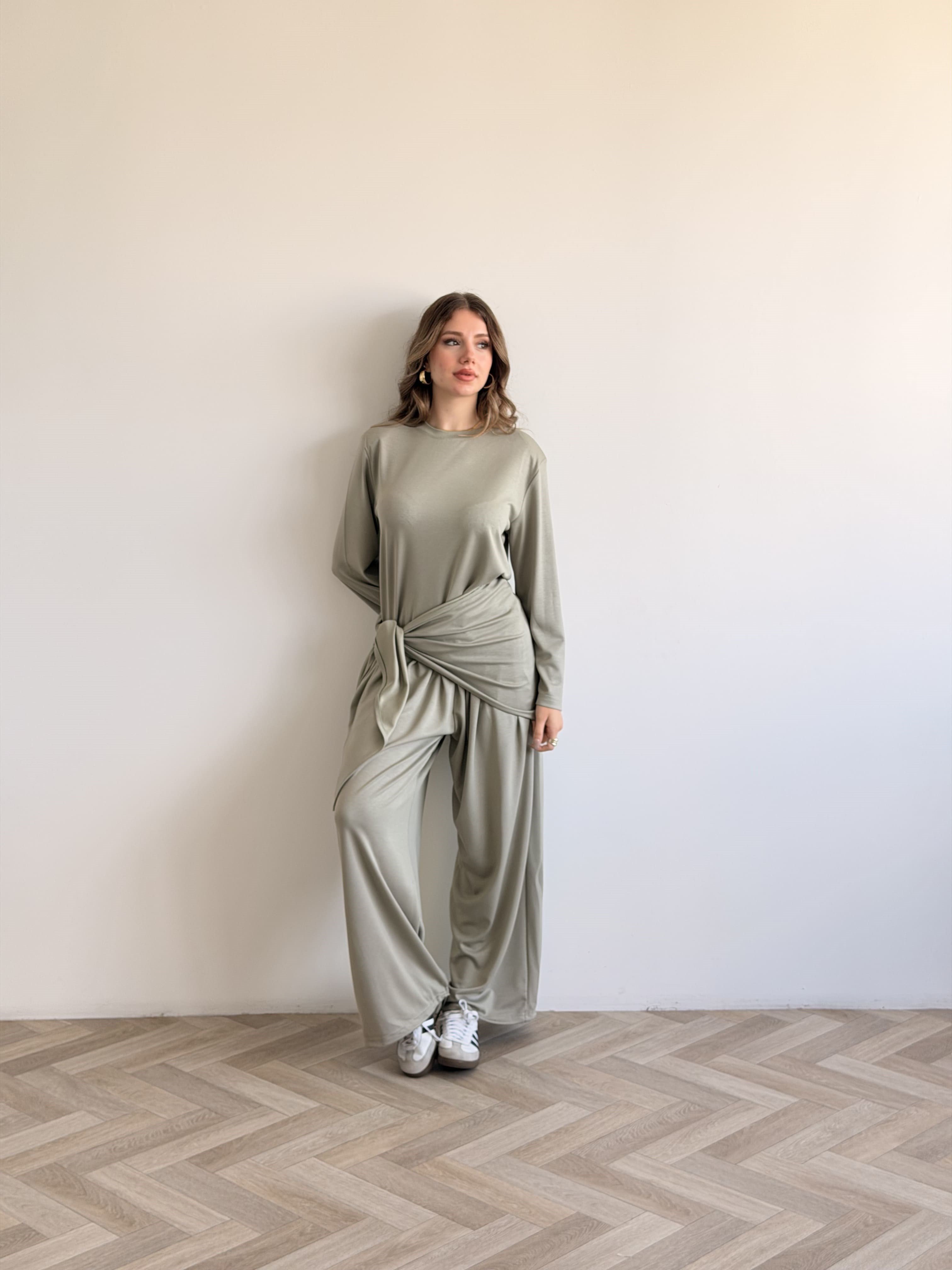 Vatkalı Bağlamalı Şalvar Takım