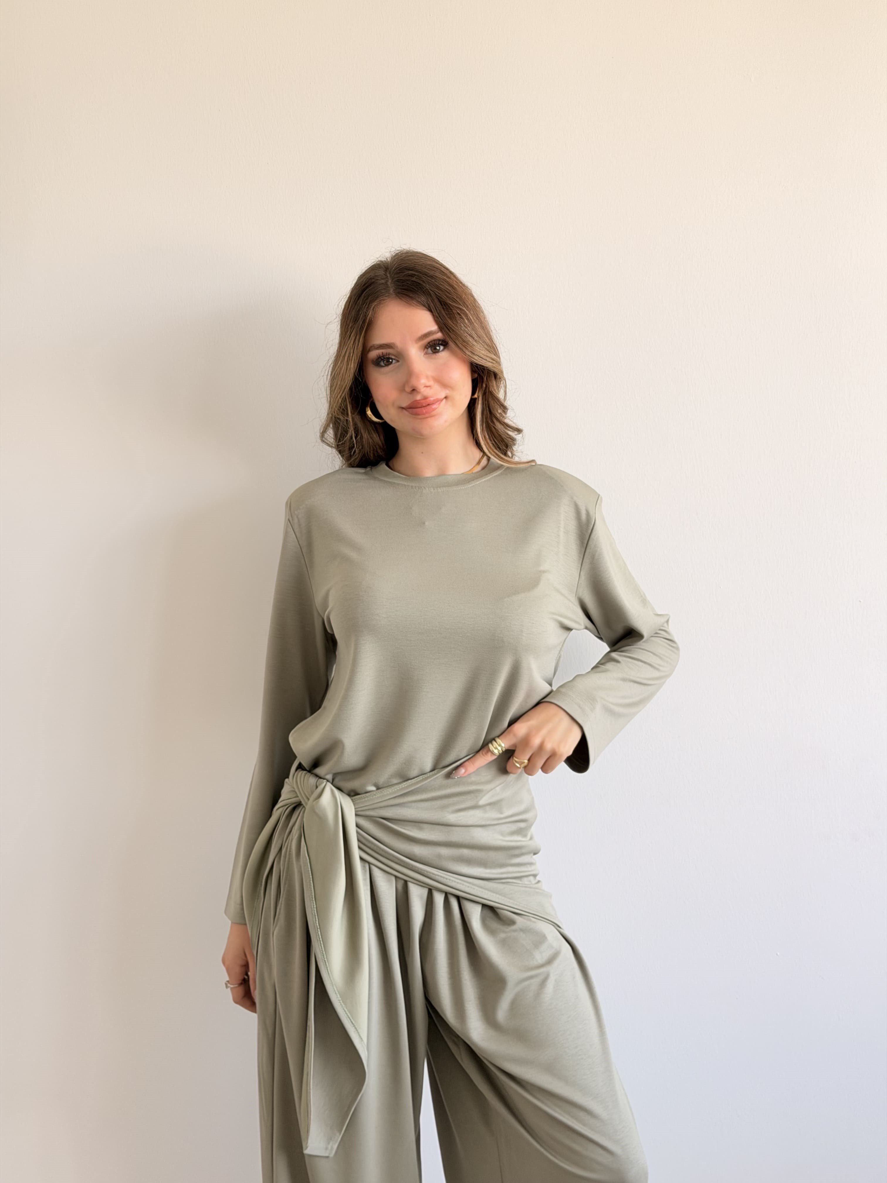 Vatkalı Bağlamalı Şalvar Takım