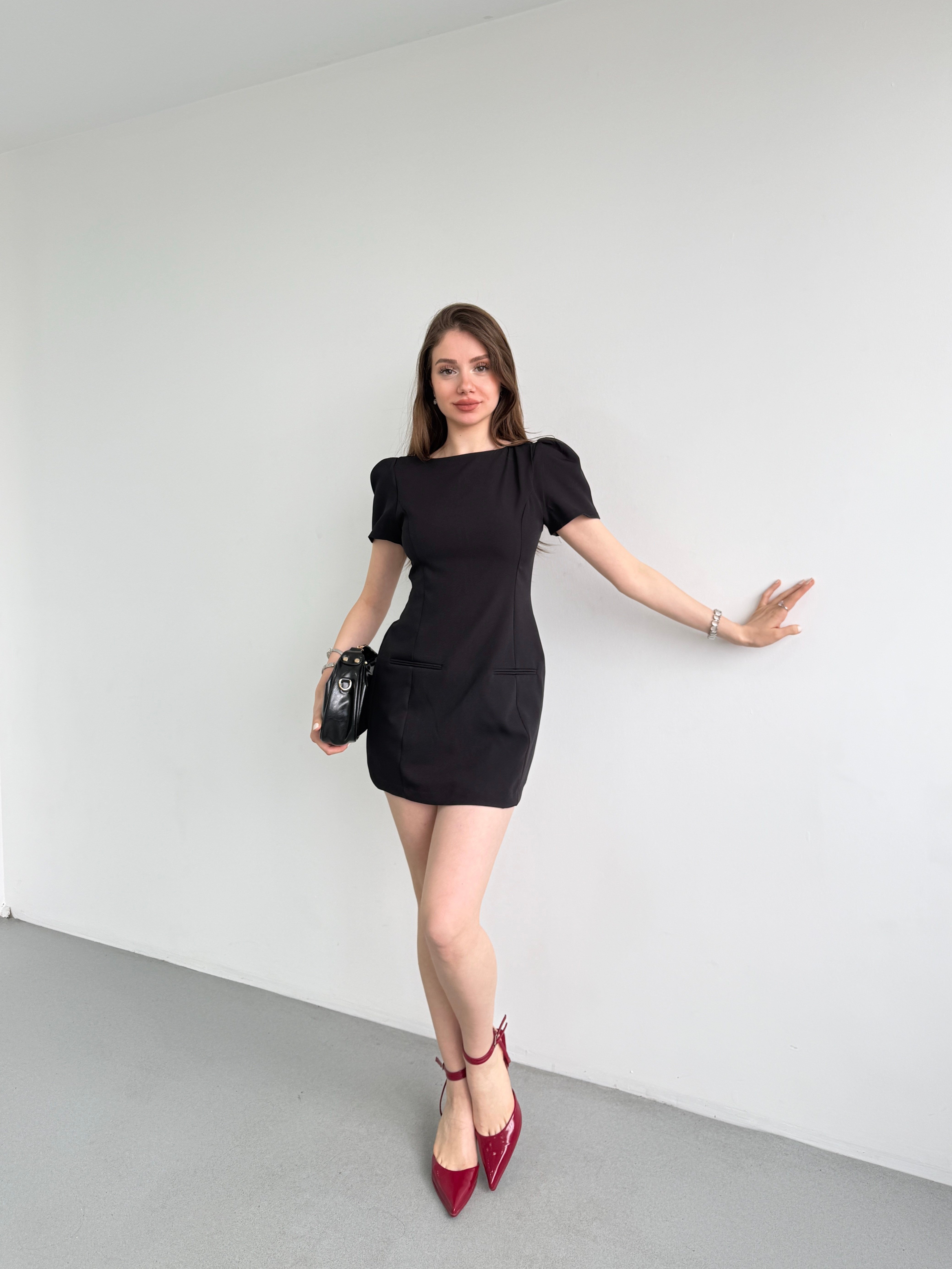 Vatkalı Muadil Mini Elbise