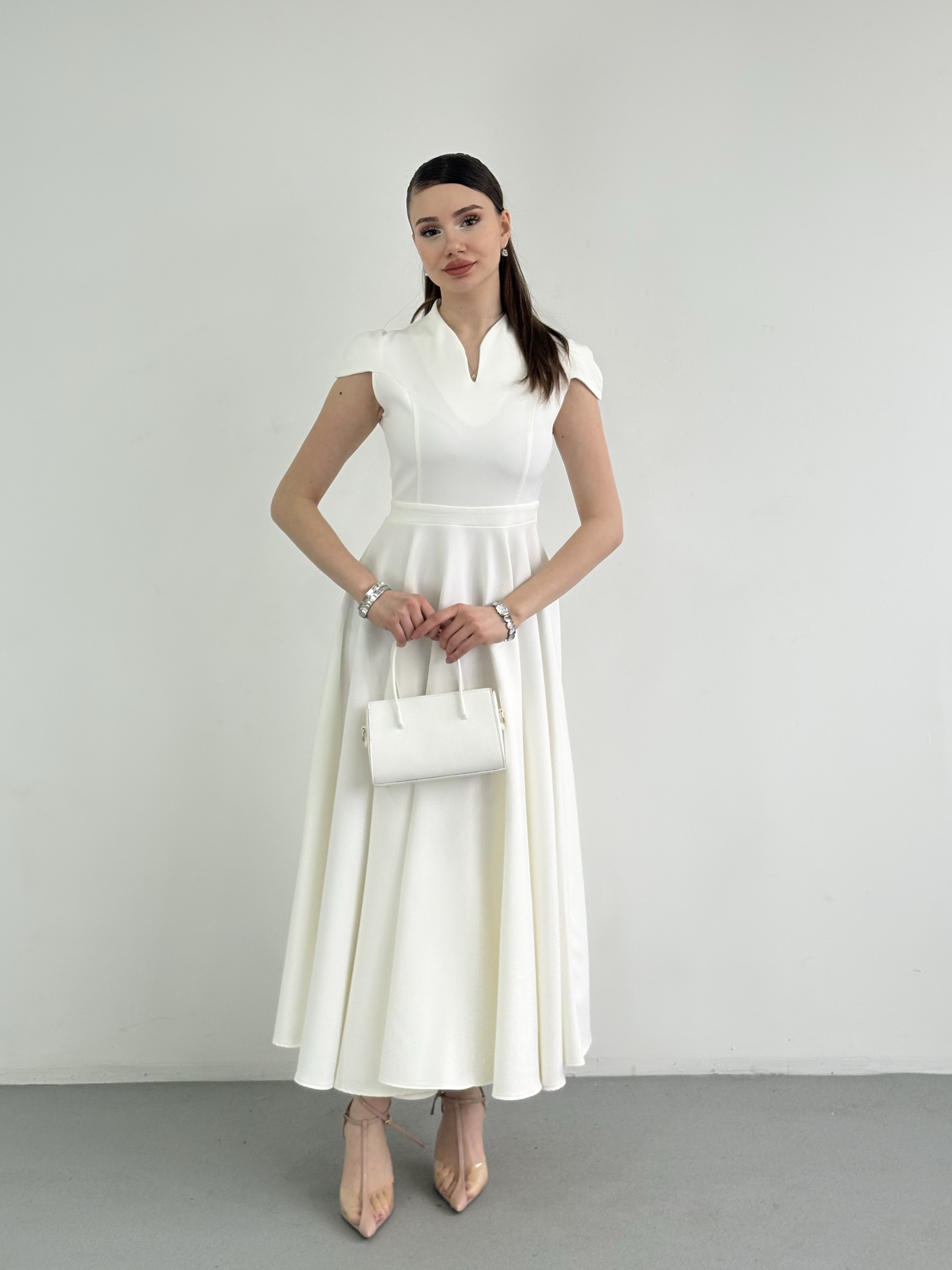 Yaka Detay Premium Elbise 