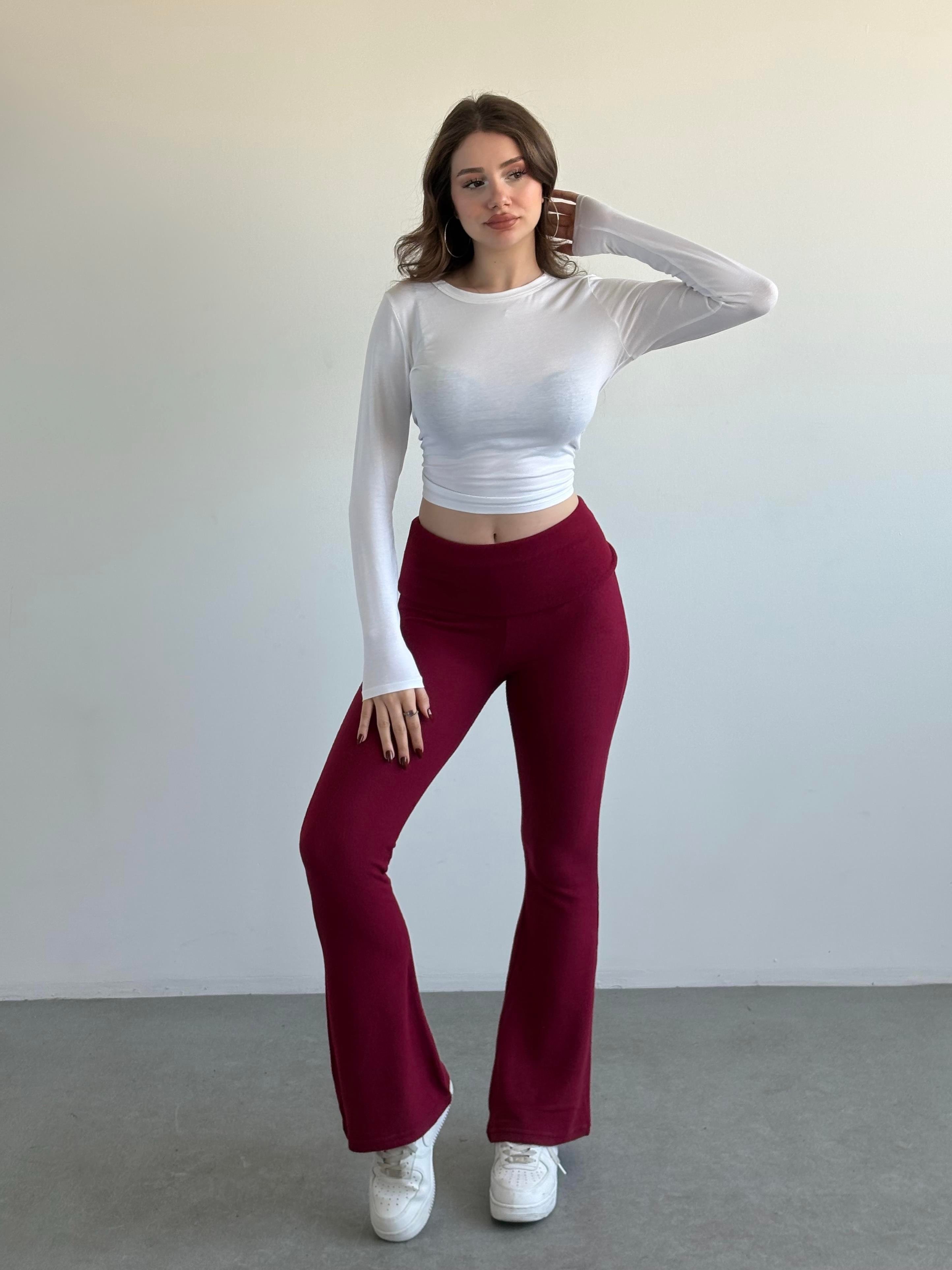 Yumoş Bel Katlamalı Pantolon