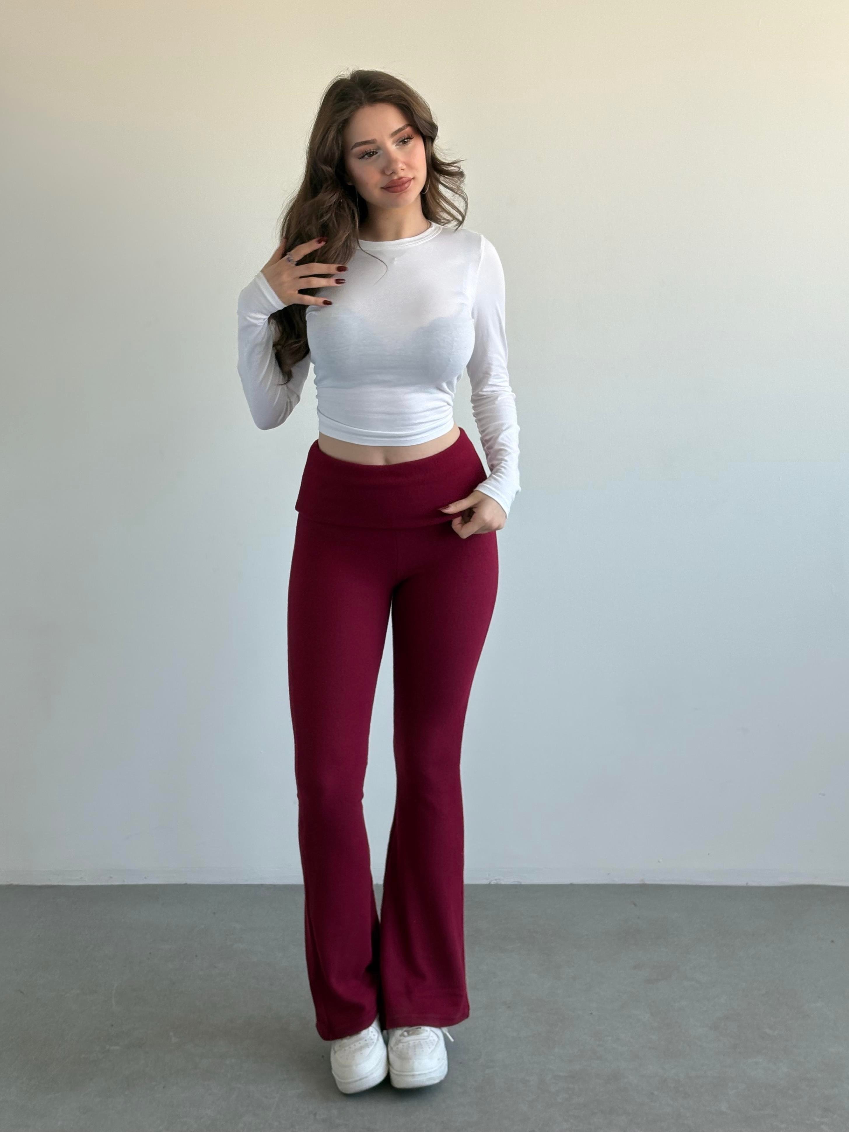 Yumoş Bel Katlamalı Pantolon
