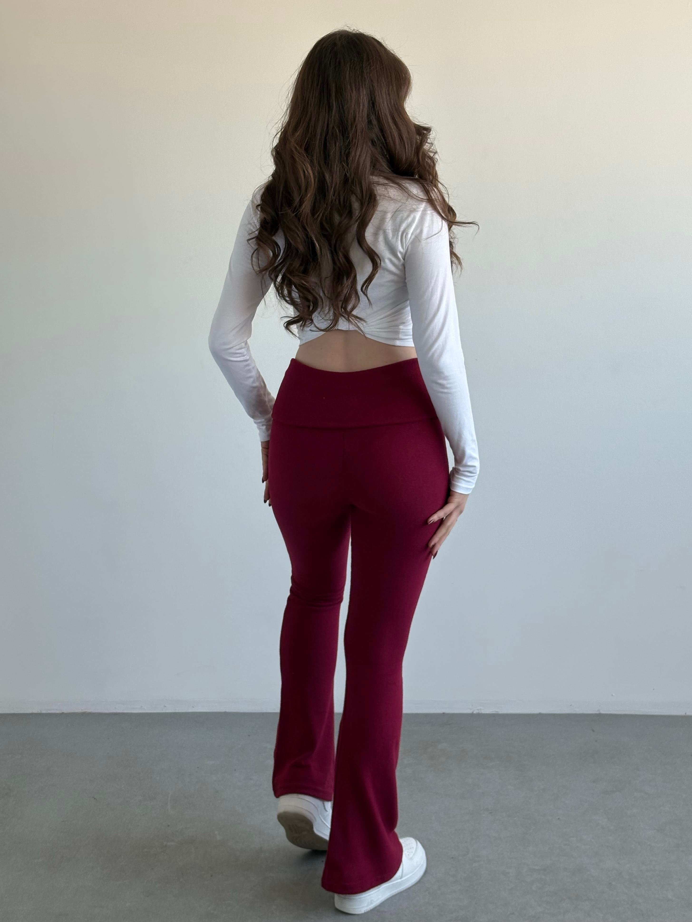 Yumoş Bel Katlamalı Pantolon