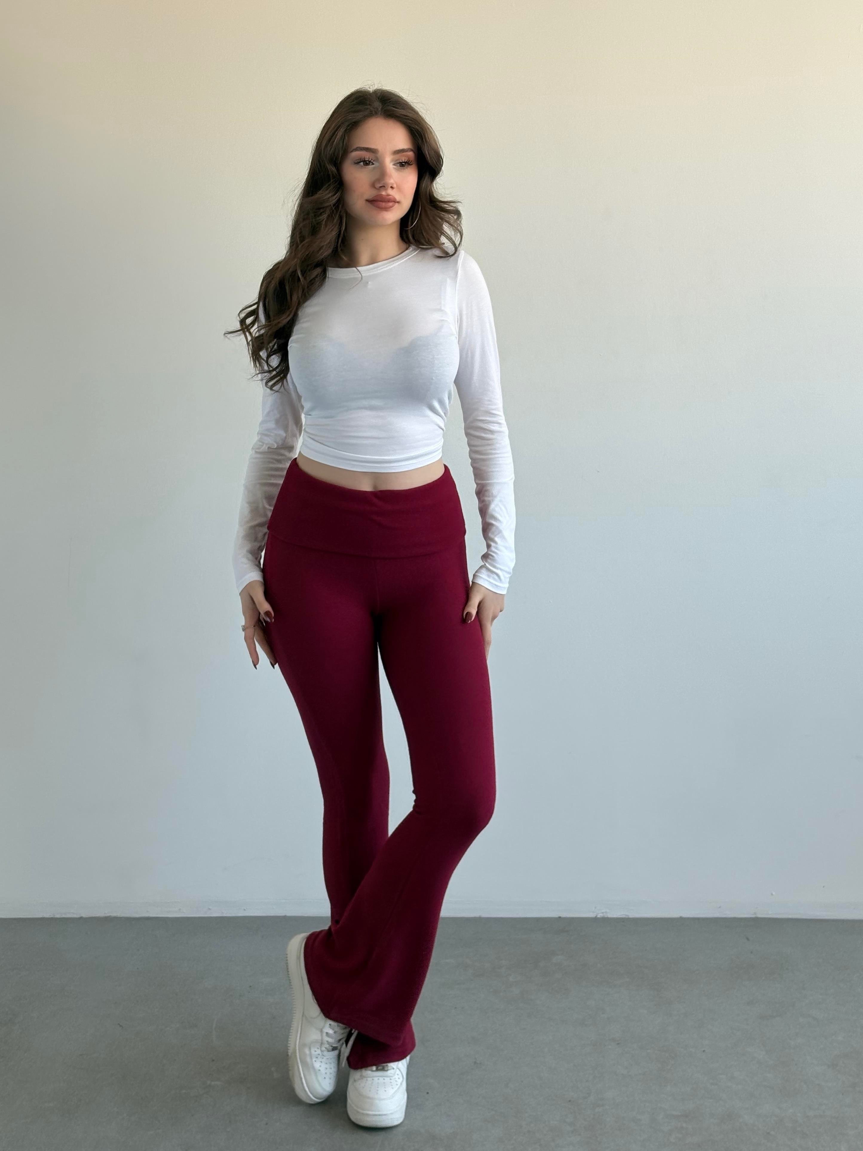 Yumoş Bel Katlamalı Pantolon