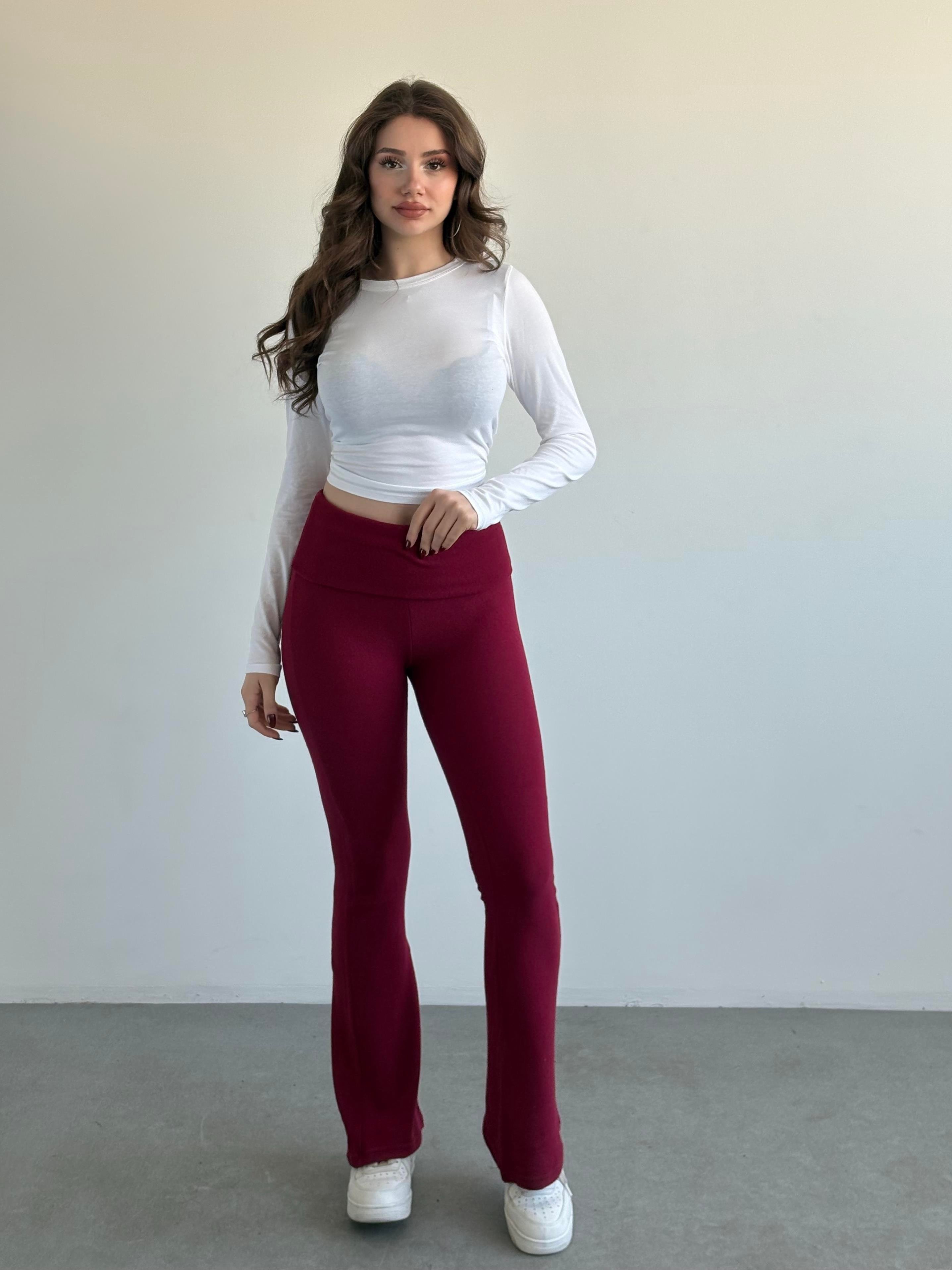 Yumoş Bel Katlamalı Pantolon