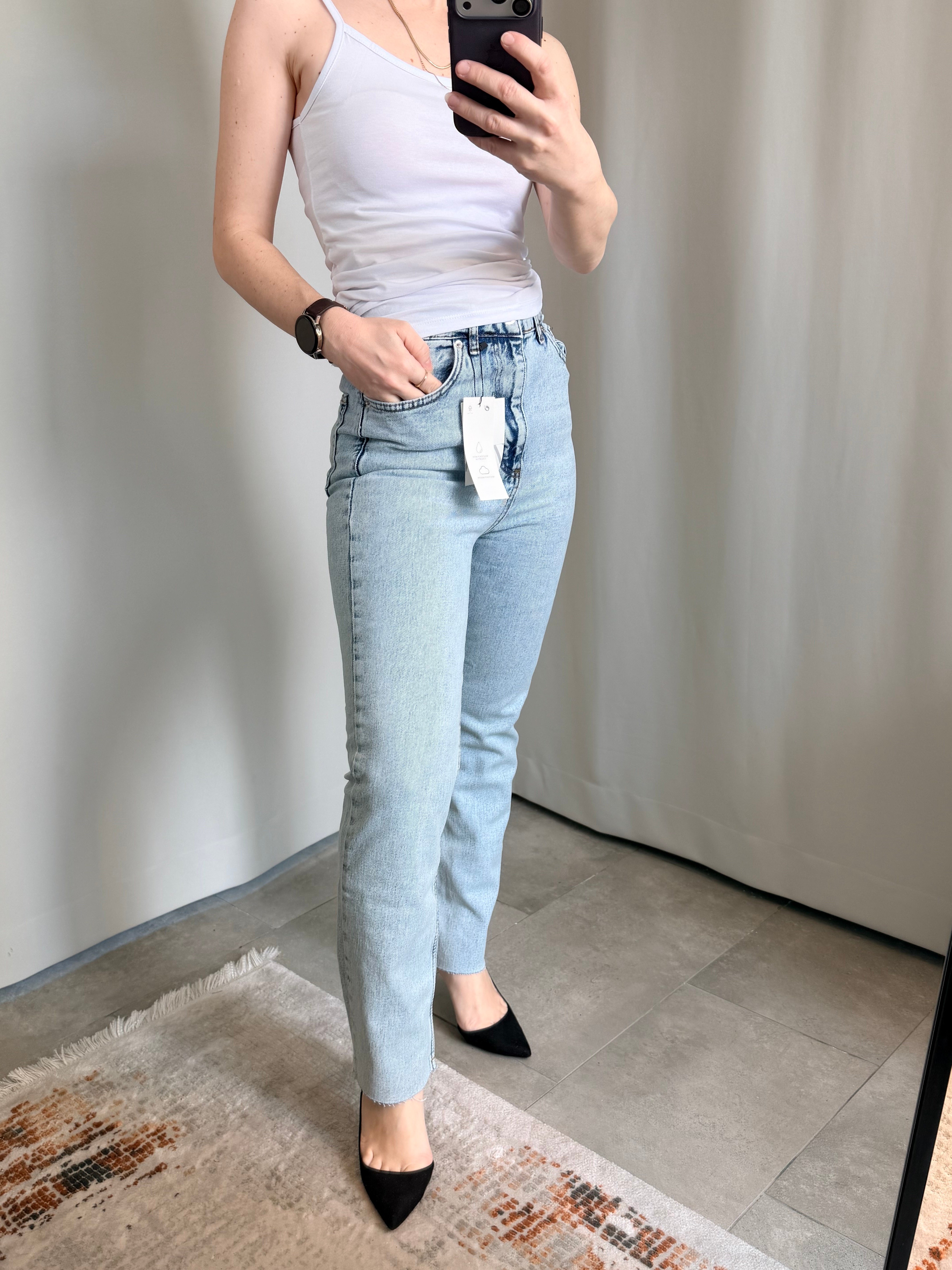 Boru Paça Açık Mavi Renk Jean