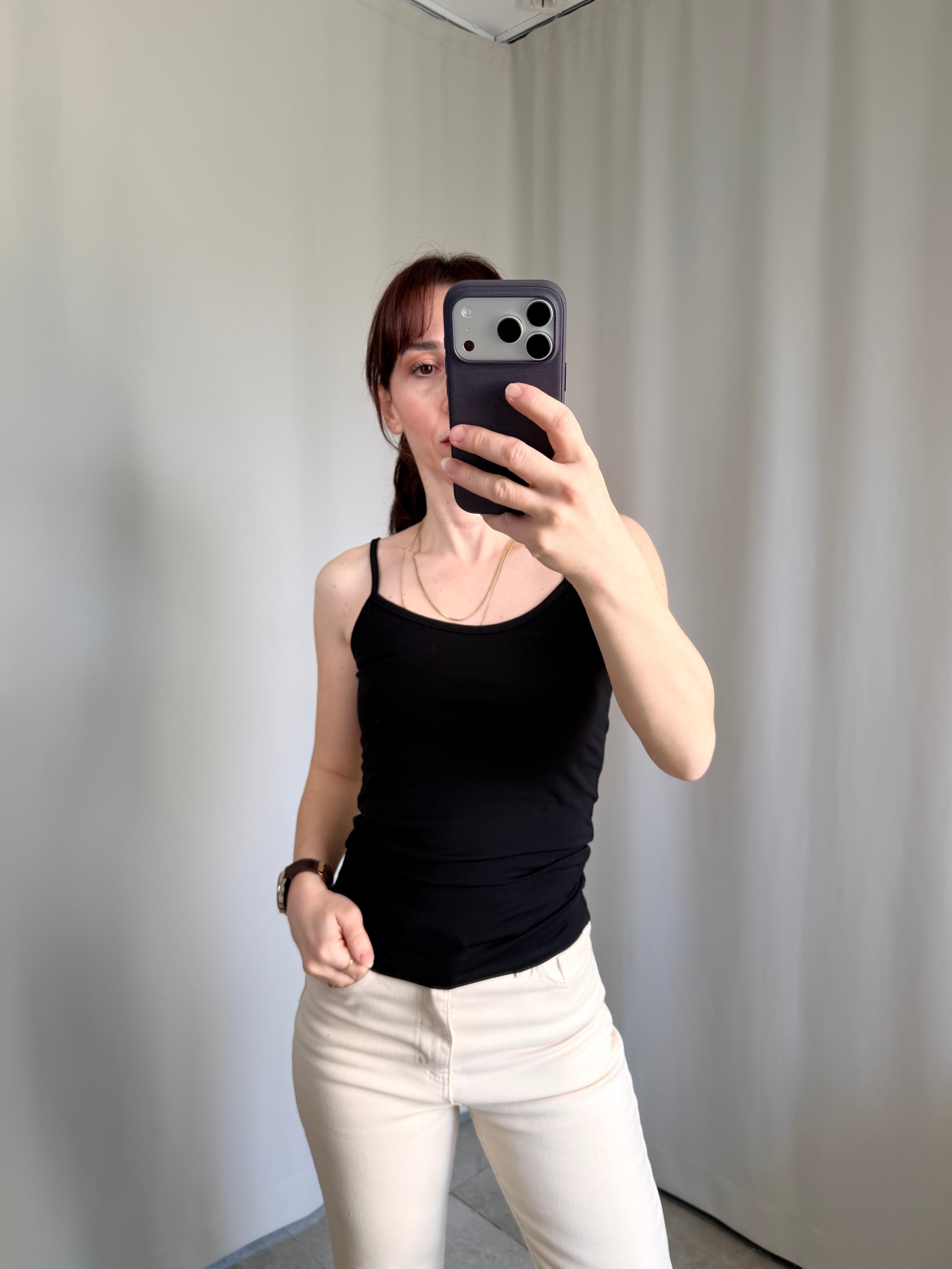 İnce Askılı Siyah Body