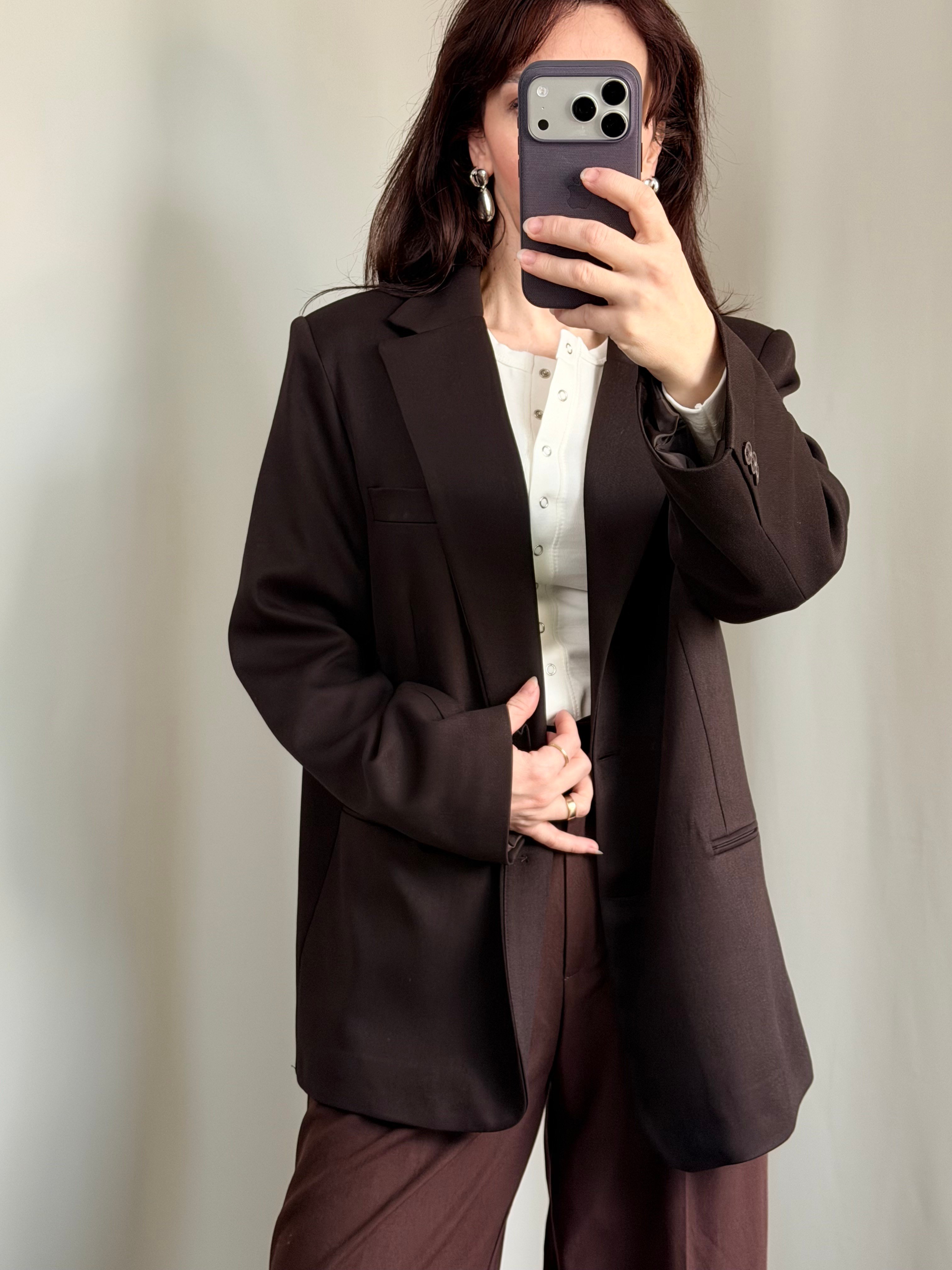 Kahverengi Blazer Ceket