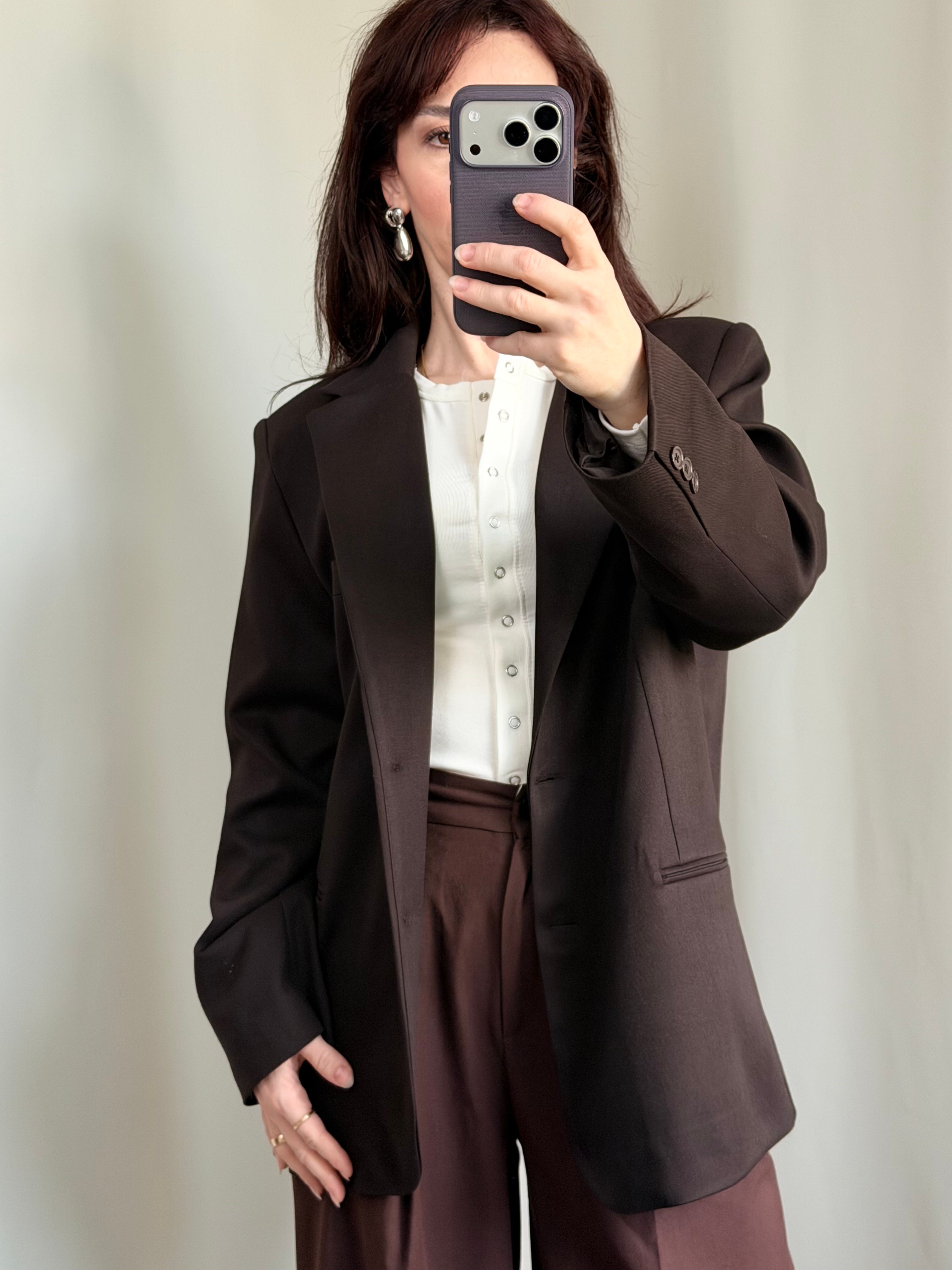 Kahverengi Blazer Ceket