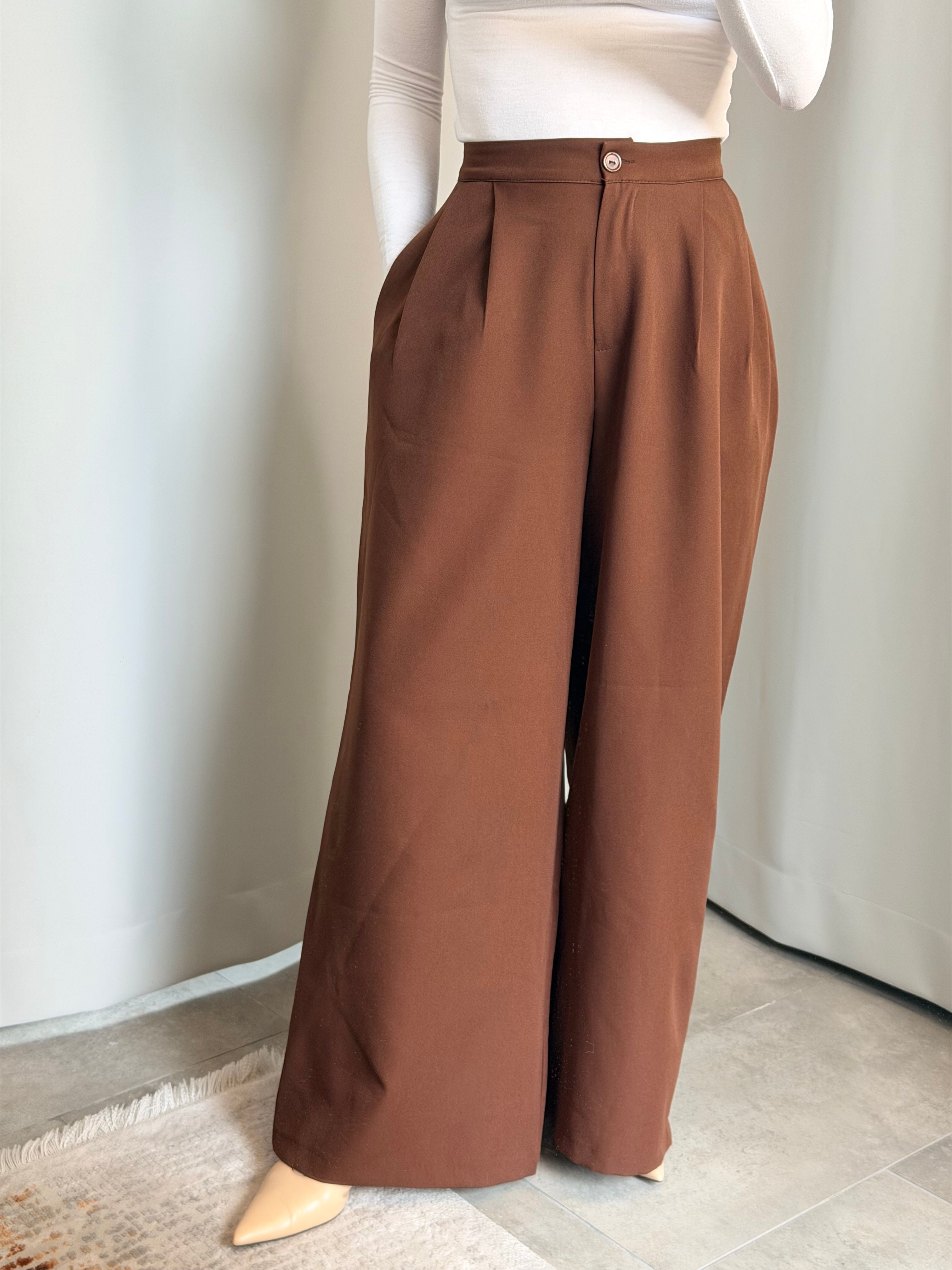 Kahverengi Bol Pantolon