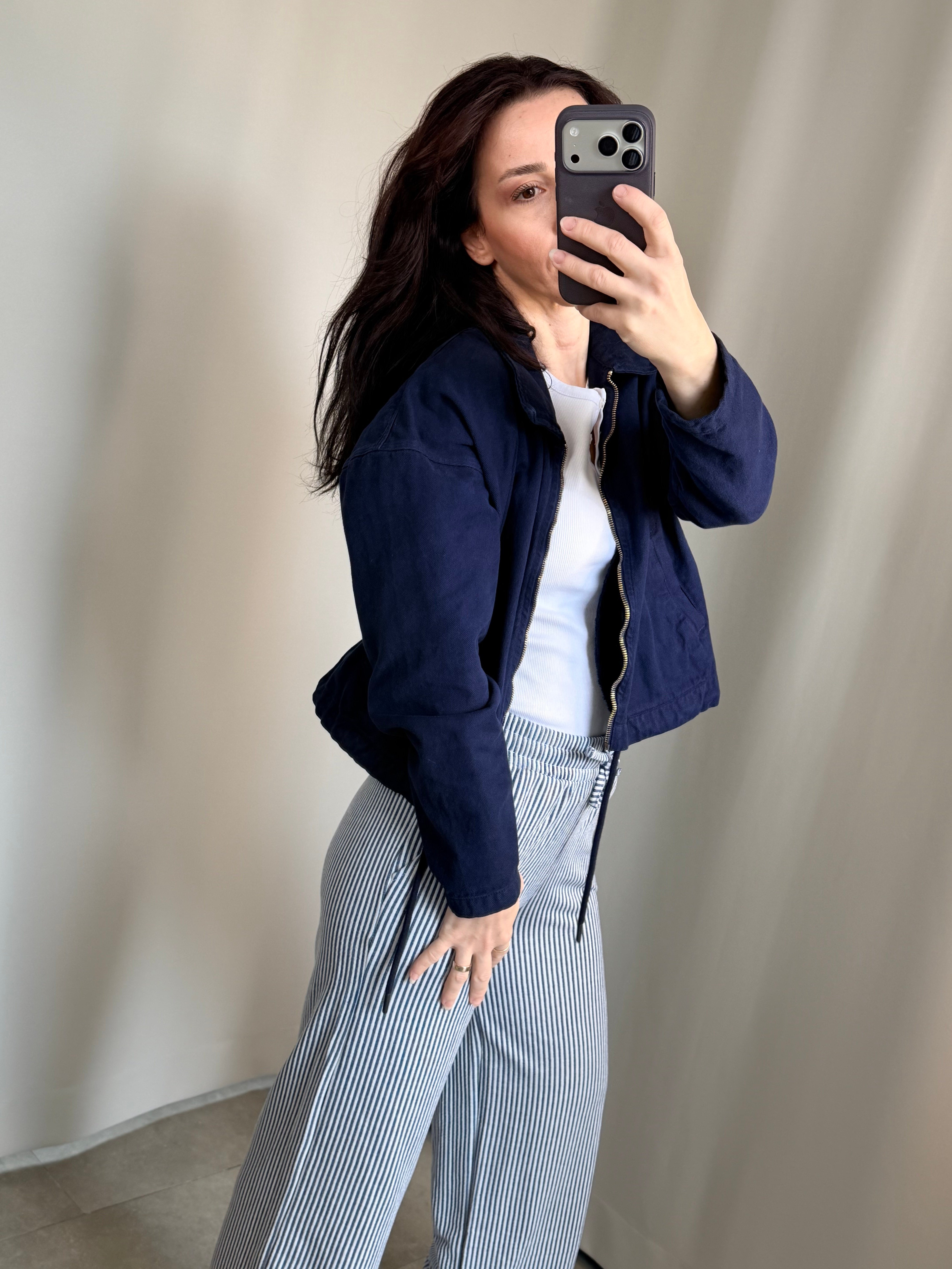Mavi Çizgili Yumuşak Pantolon 