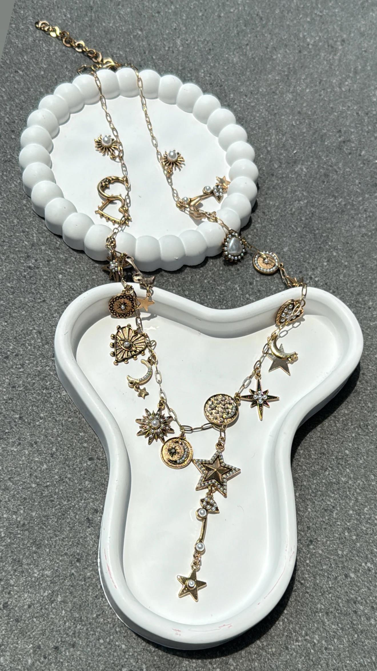 Abru Gold Deniz Aksesuarlı Uzun Kolye