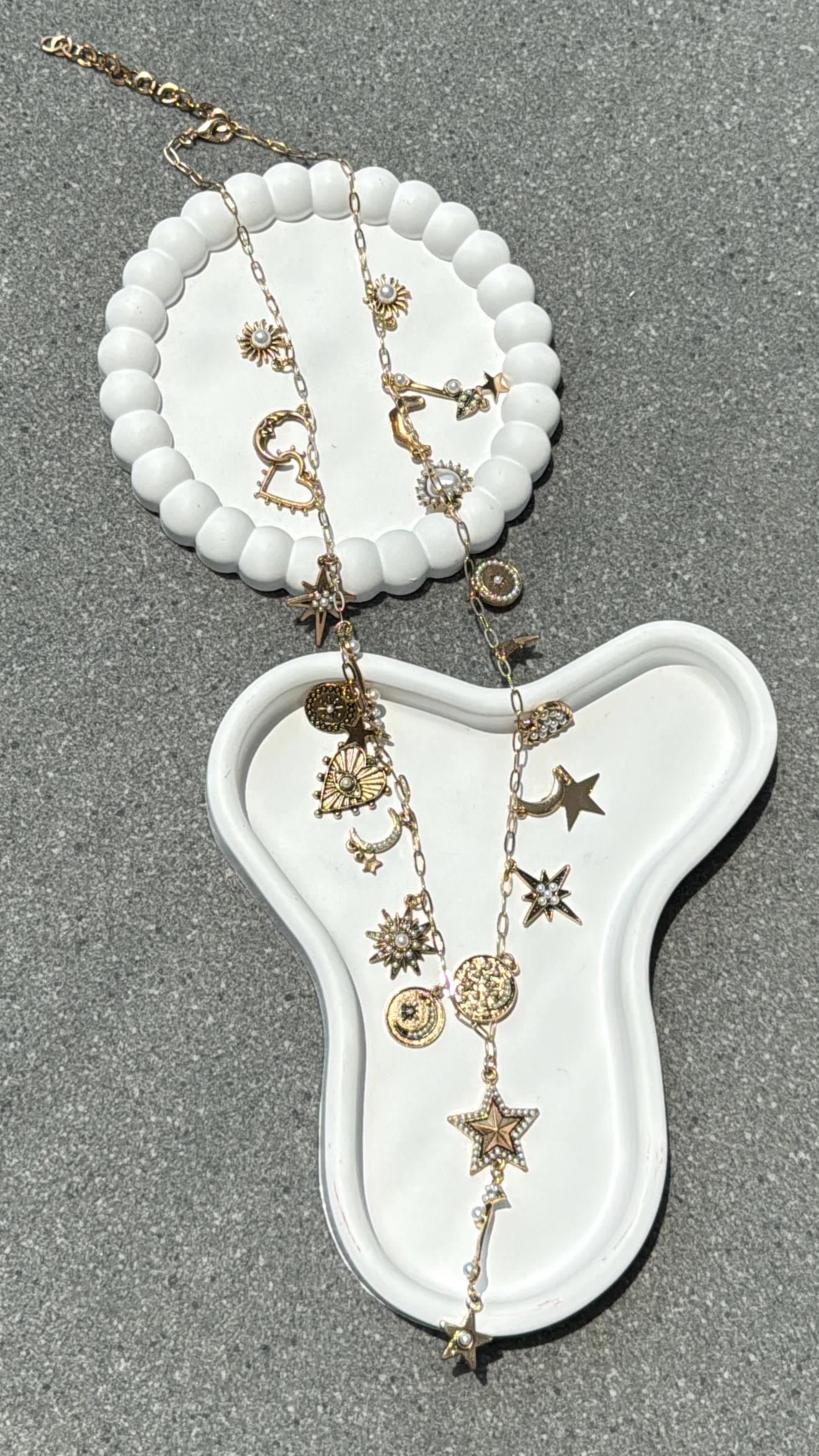 Abru Gold Deniz Aksesuarlı Uzun Kolye