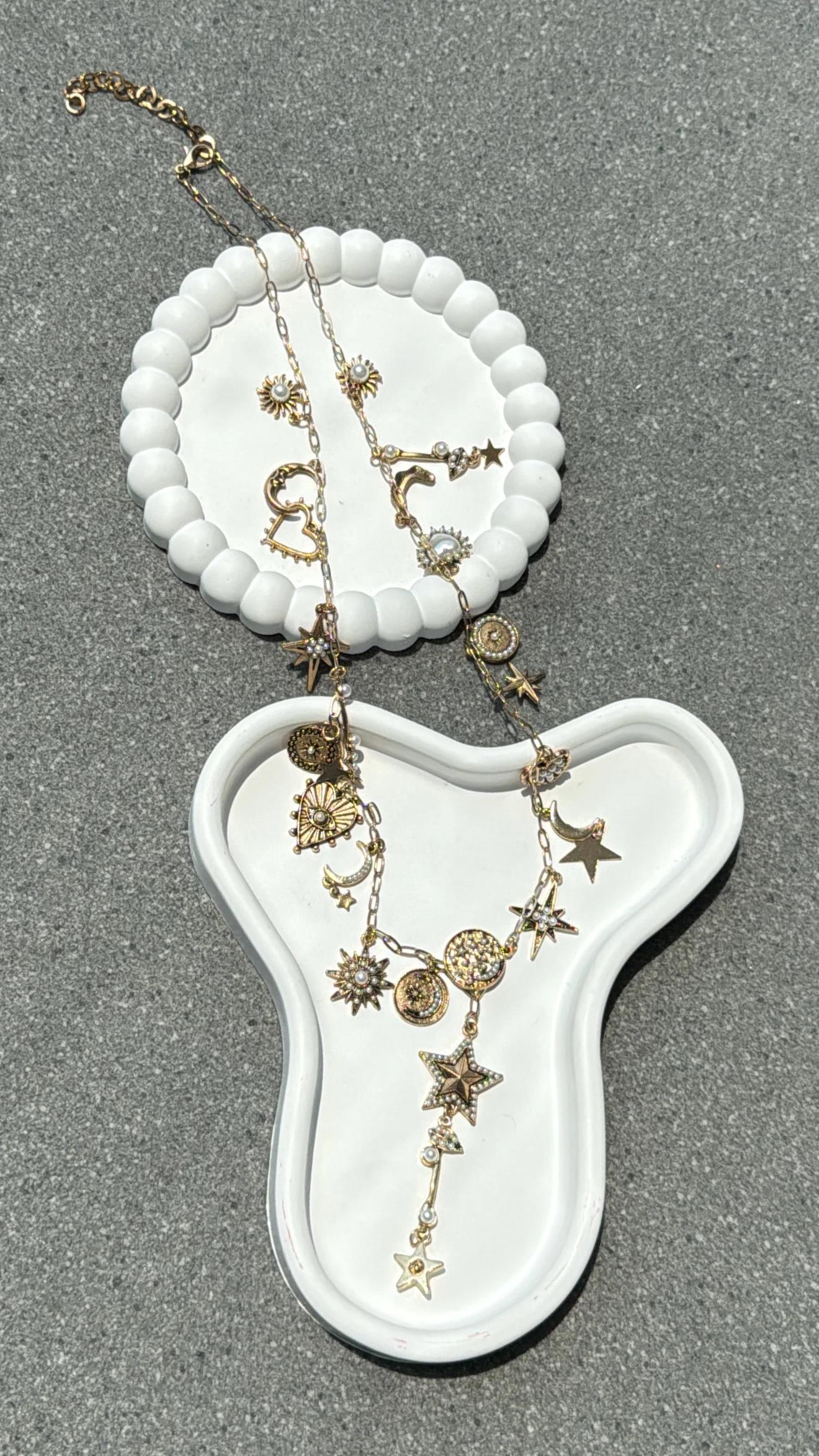 Abru Gold Deniz Aksesuarlı Uzun Kolye