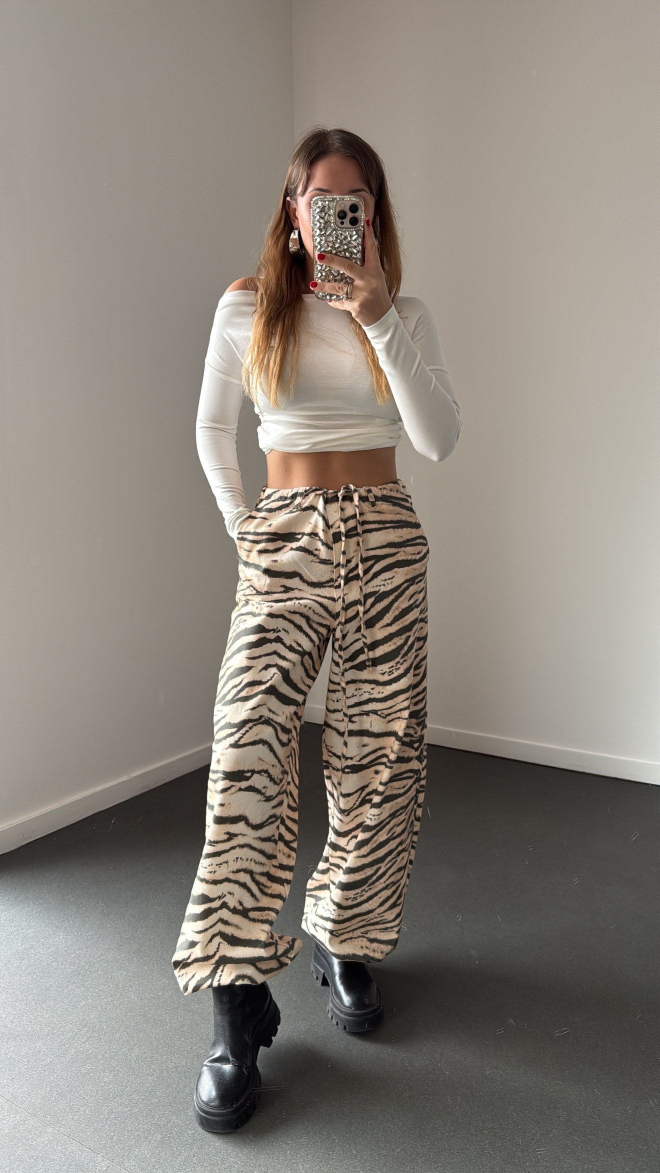 Akira Zebra Desenli Gabardin Pantolon