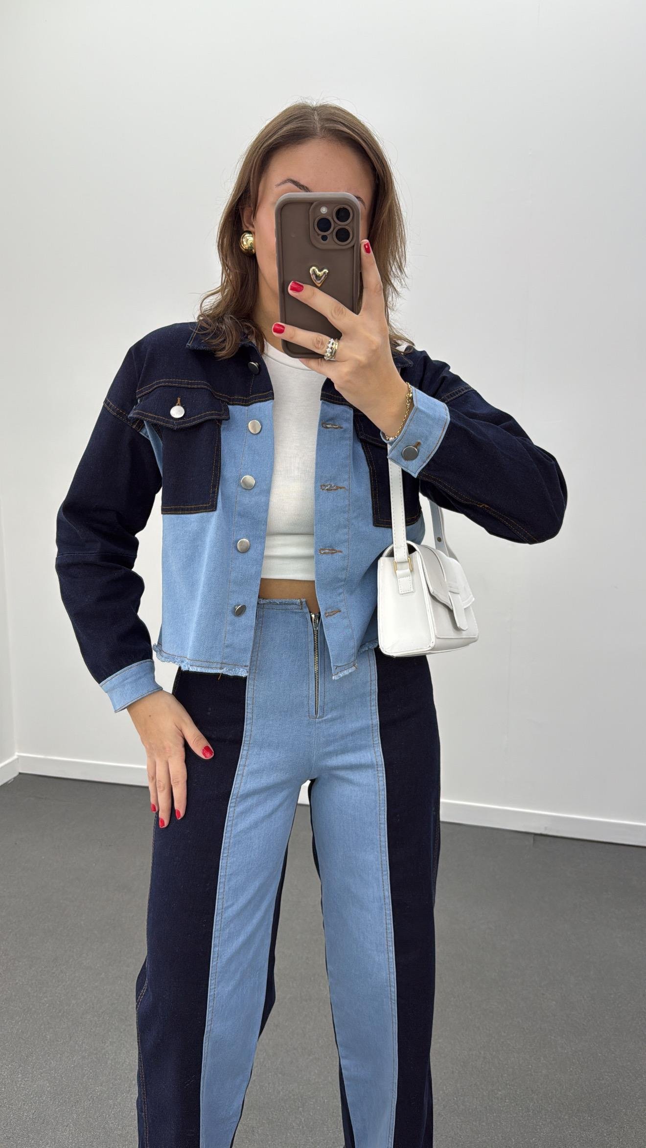 Albina Kot Mixli Ceket Pantolon Takımı