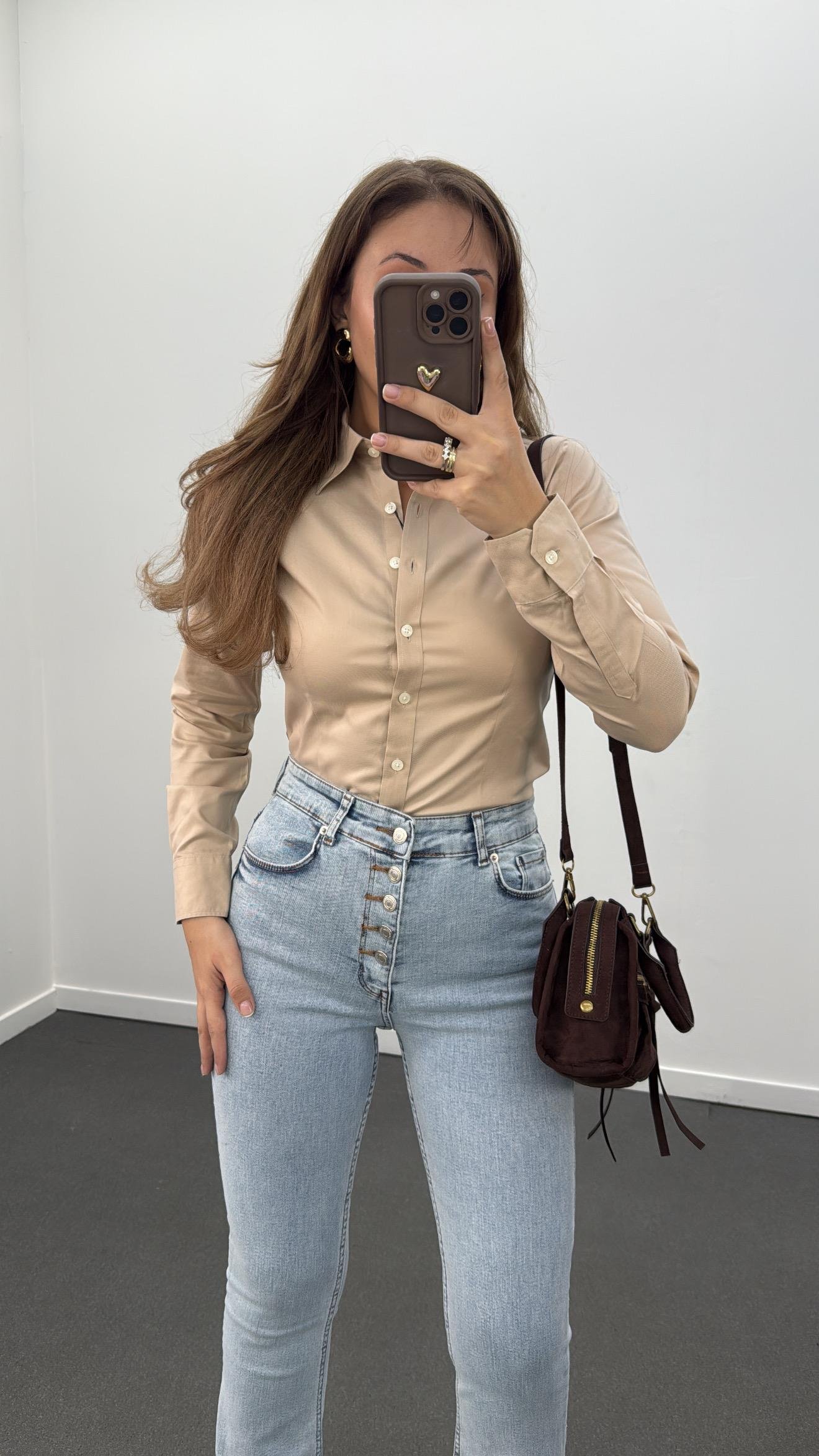 Alessi Bej Slim Fit Gömlek