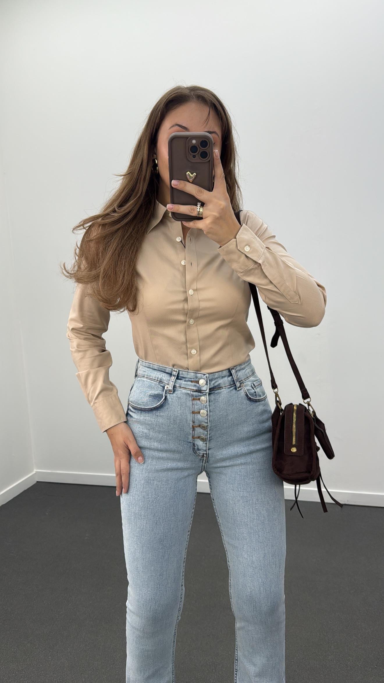 Alessi Bej Slim Fit Gömlek