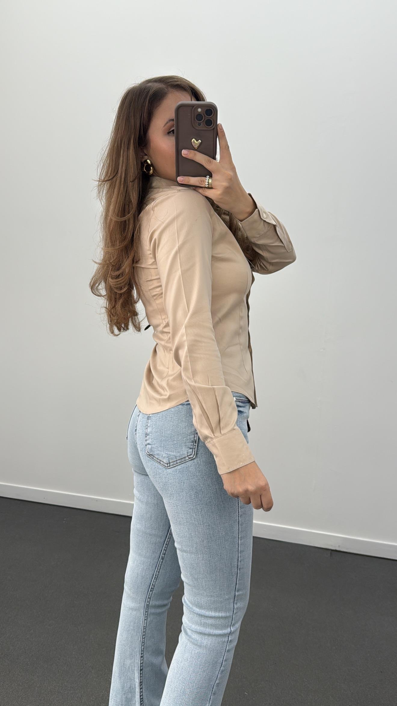 Alessi Bej Slim Fit Gömlek