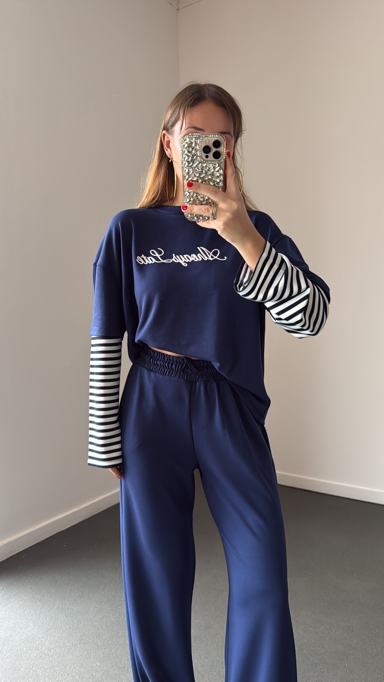 Always Late Lacivert Sweat ve Eşofman Takımı