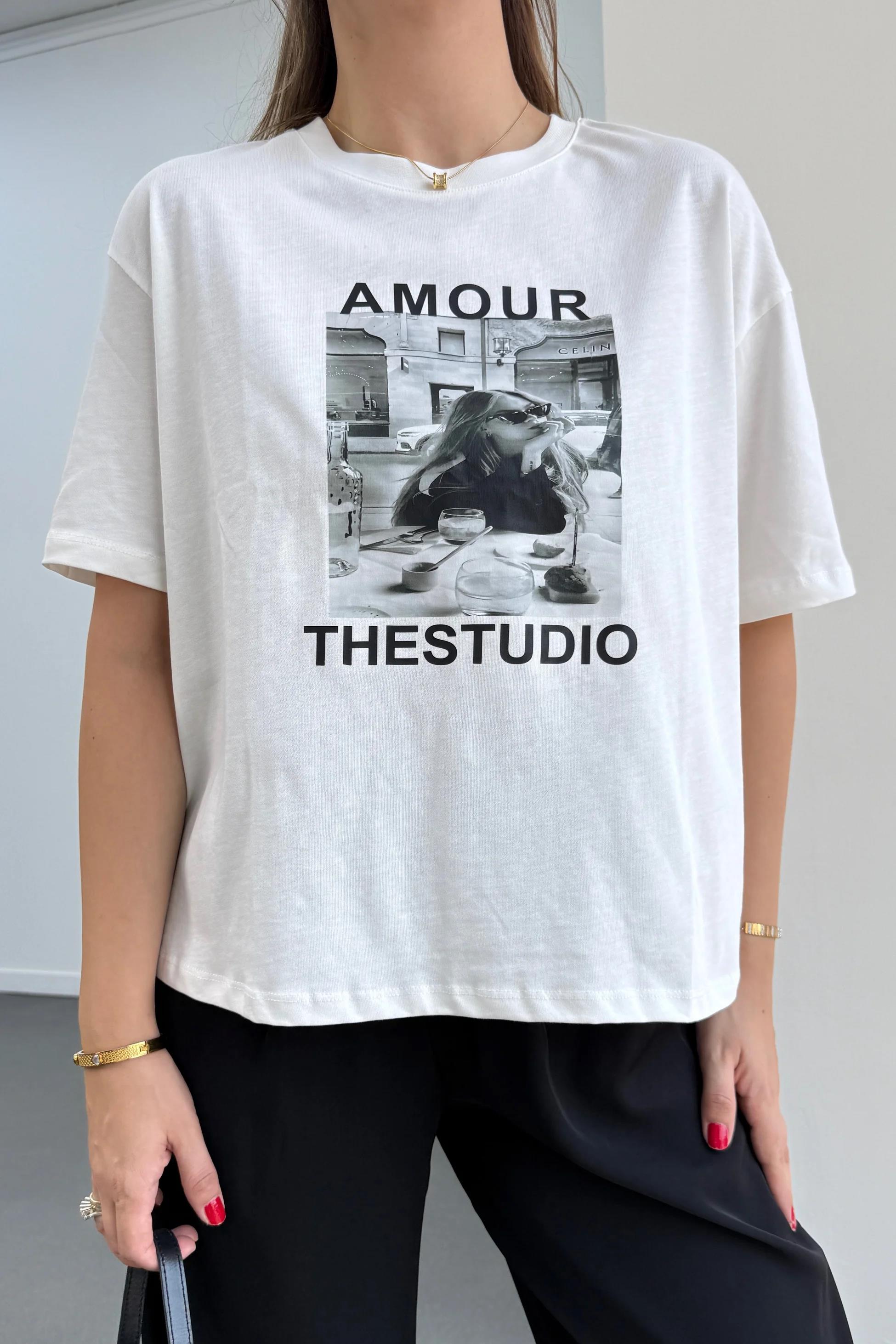 Amour  %100 Pamuk Tshirt