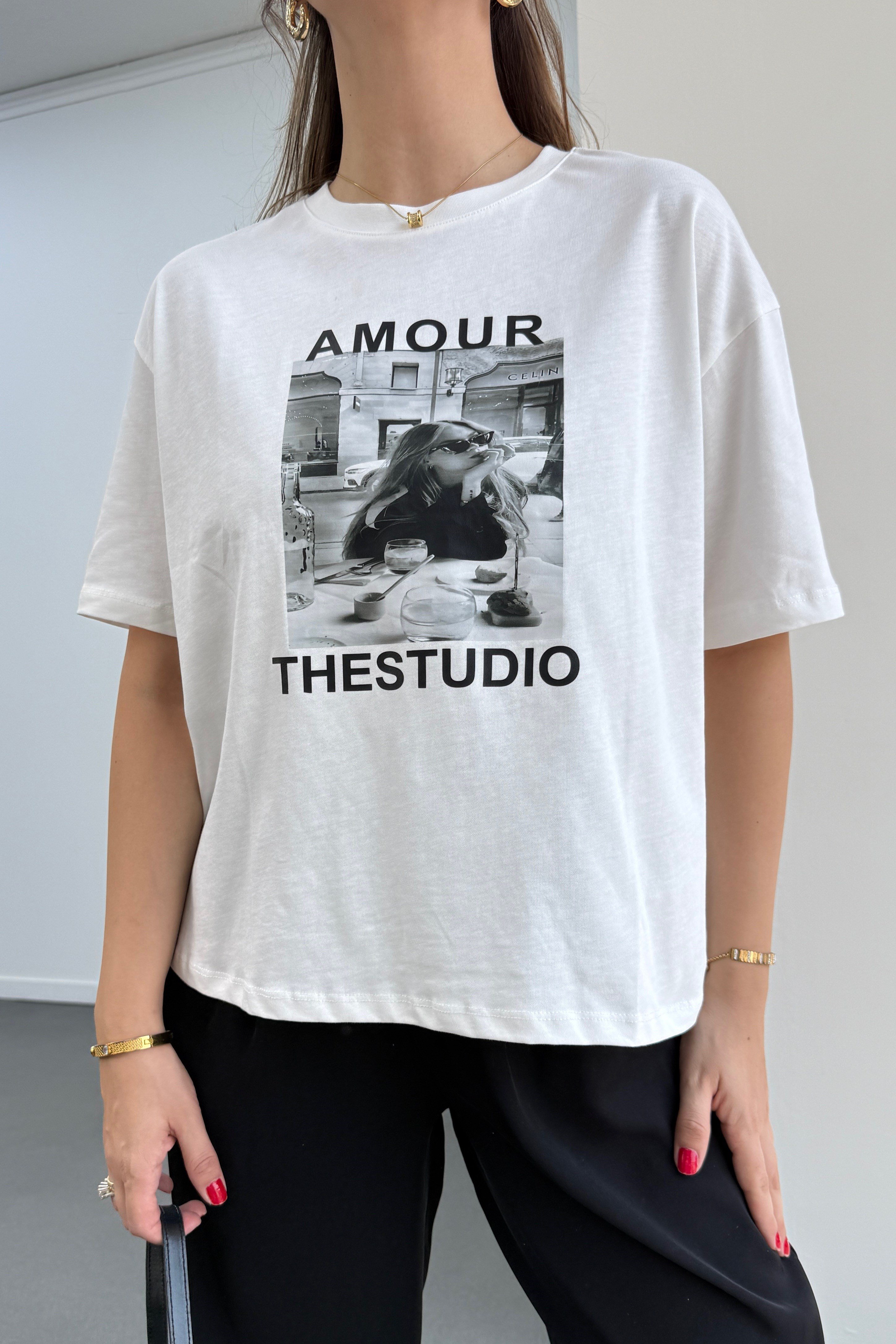 Amour %100 Pamuk Tshirt