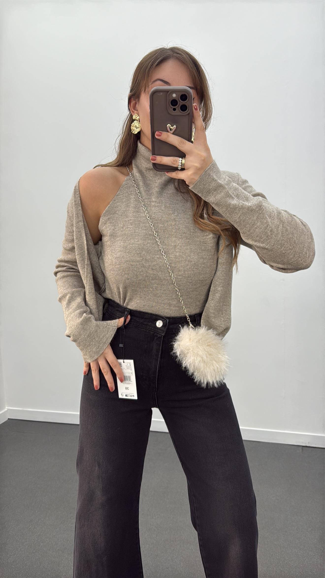 Avery Vizon Balıkçı Hırka Birleşik Dikişli Triko