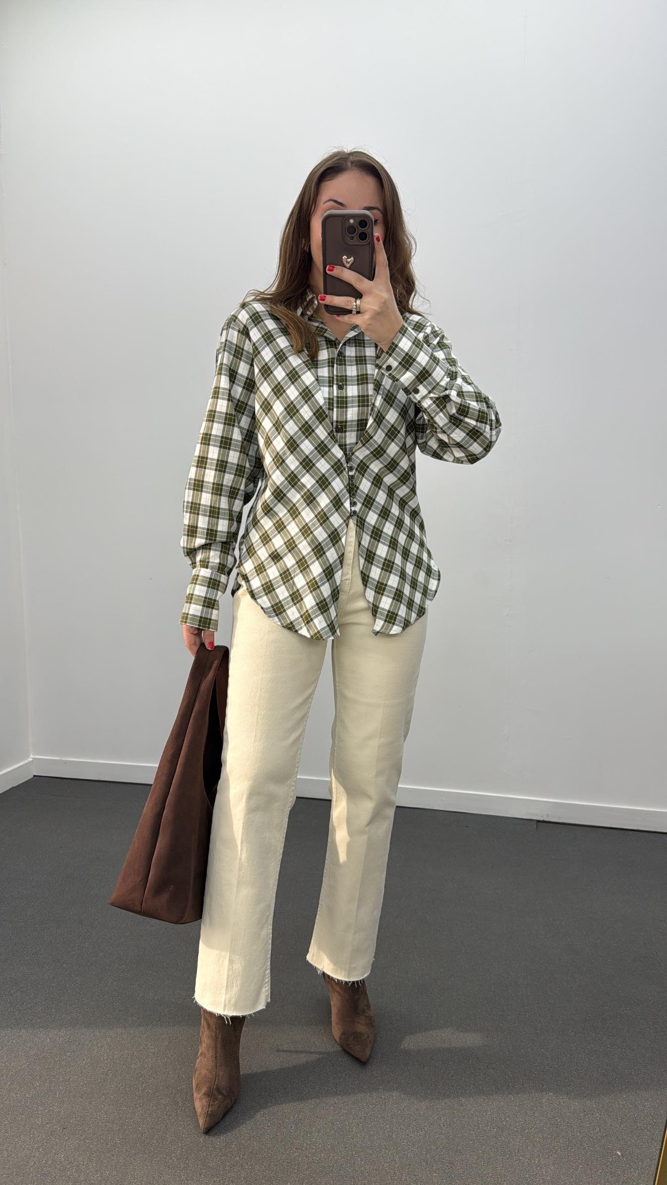 Berlin Krem Slim Kesik Paça Jeans