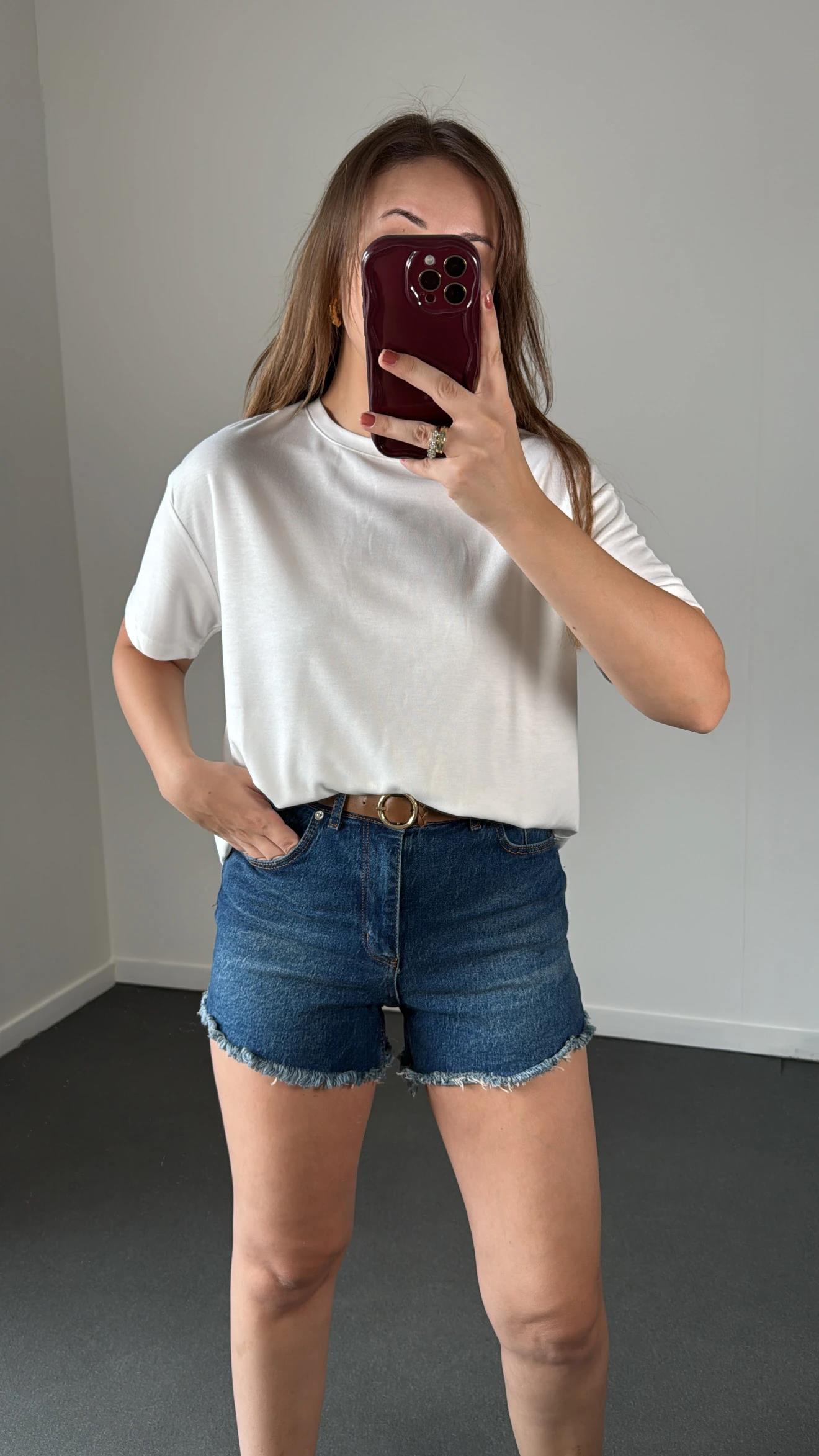 Beyaz Oversıze Tshirt