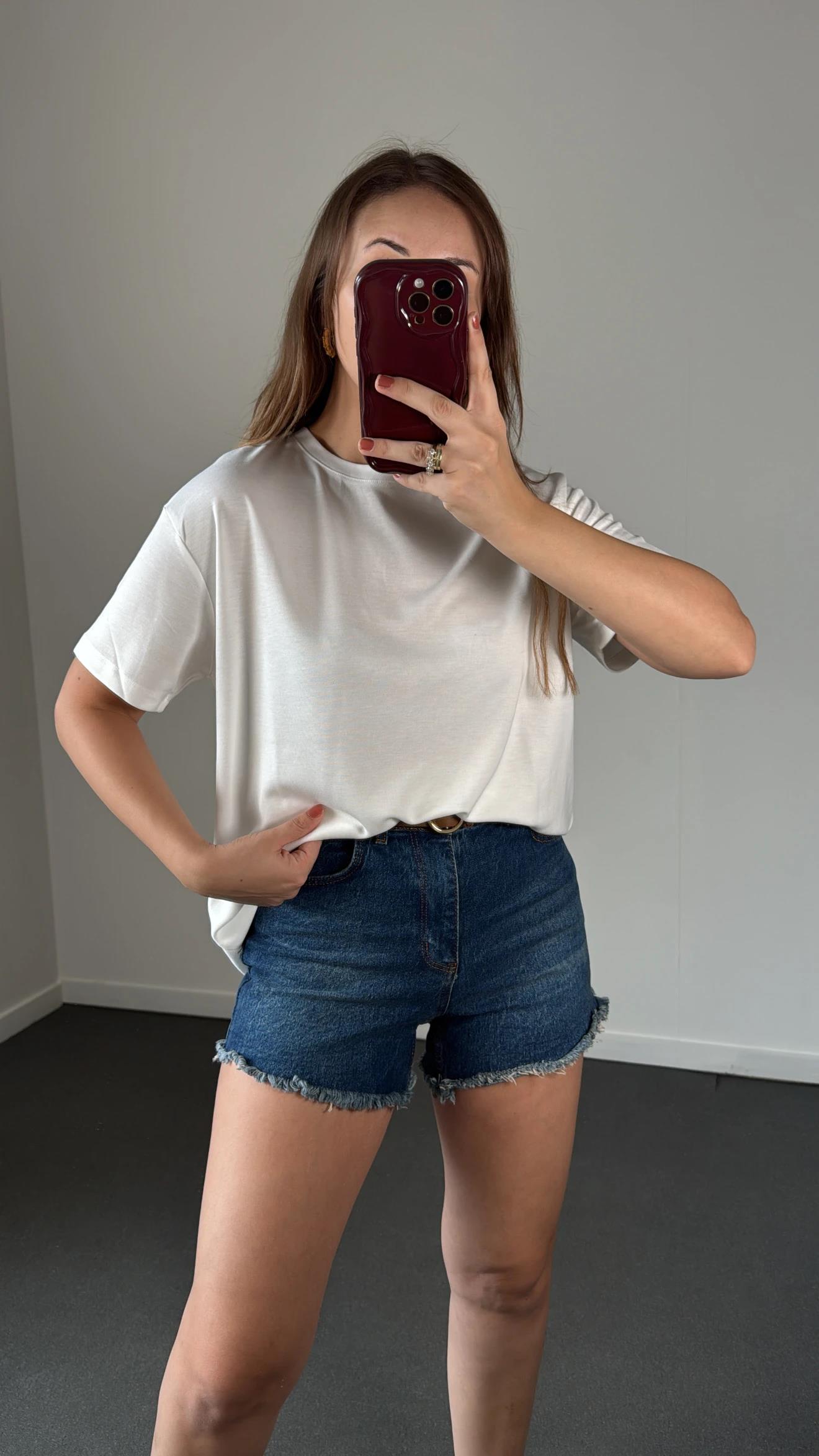 Beyaz Oversıze Tshirt