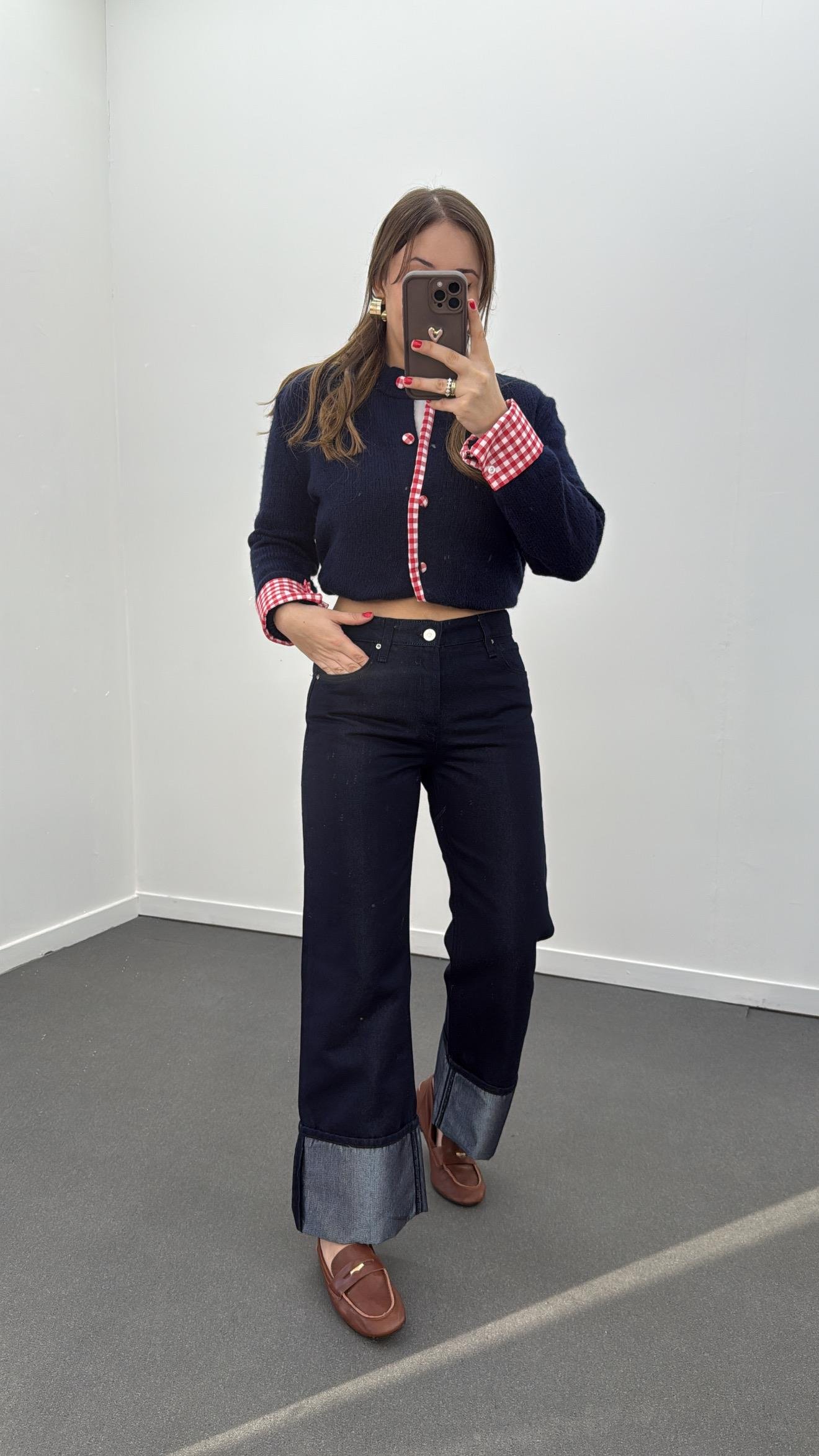 Blair Lacivert Parlak Dikişli 5 Düğmeli Jeans