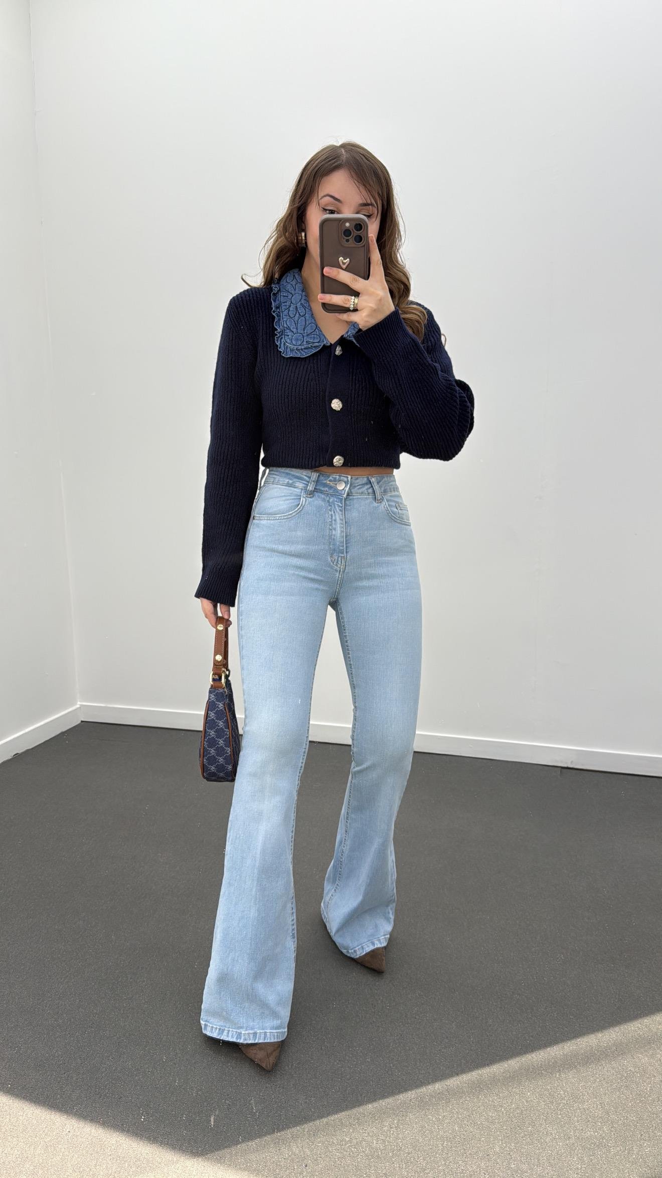 Boenos Buz Mavisi Toparlayıcı Yüksel Bel Jeans