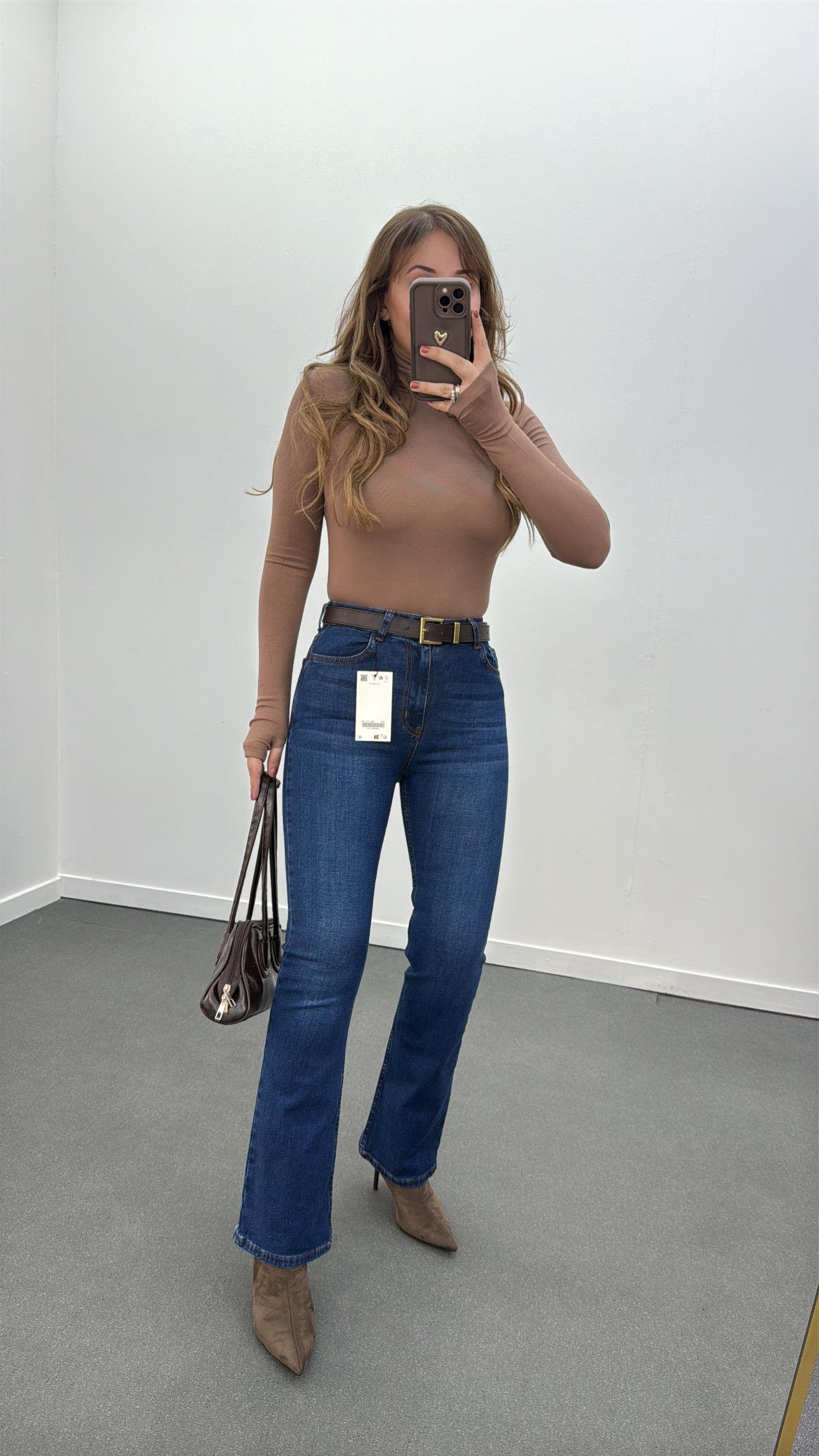 Bogota Orta Kot Süper Yüksek Bel Toparlayıcı Flare Jean