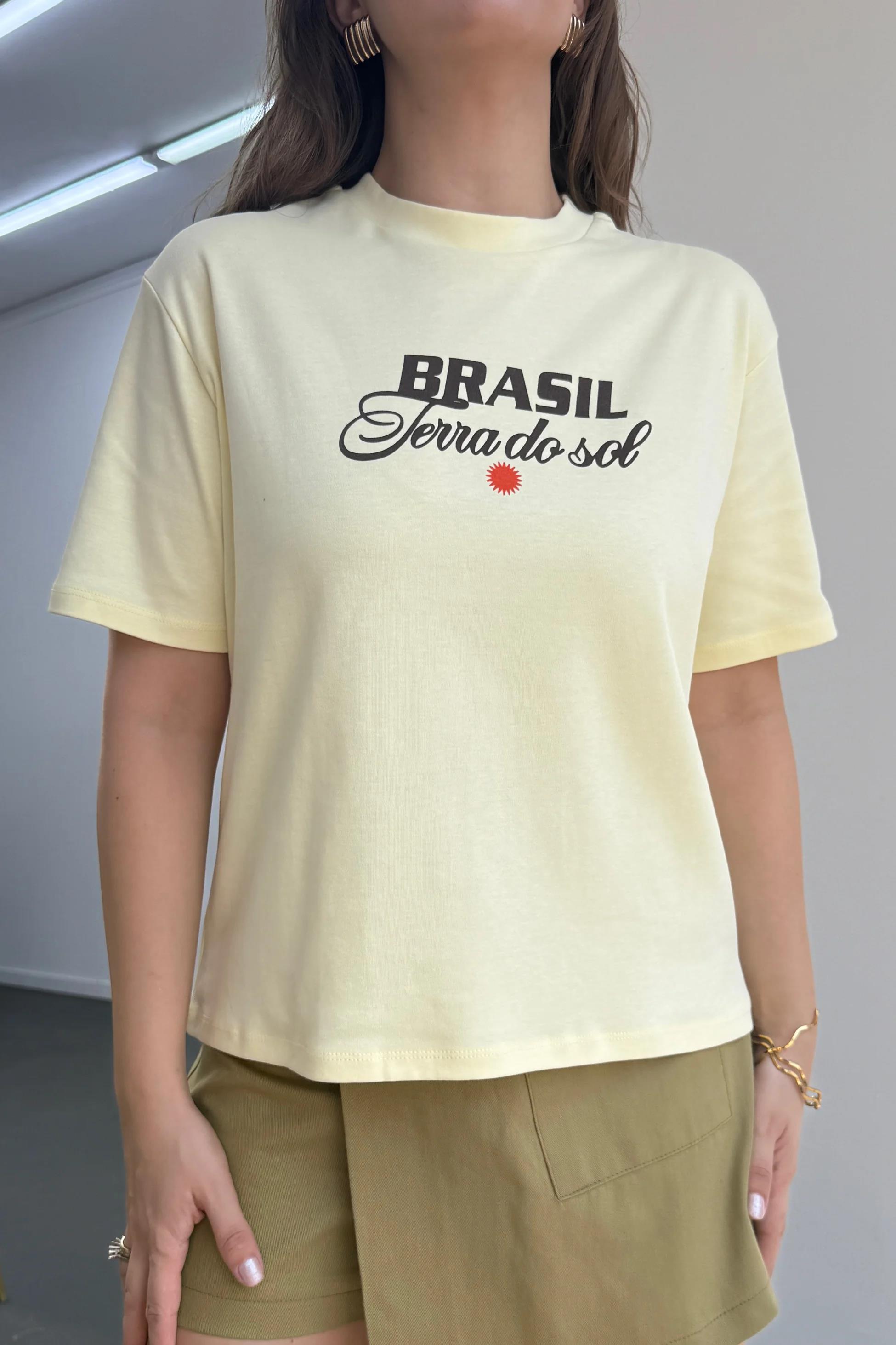 Brasil Rio %100 Pamuk Tshirt
