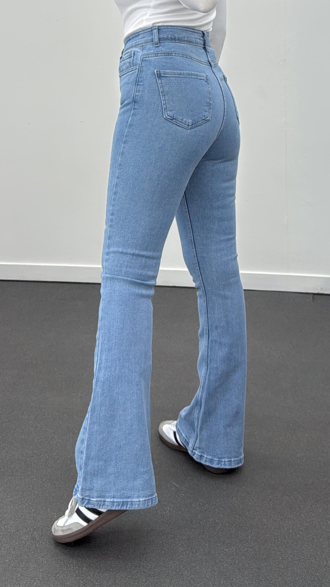 Chicago Açık Kot Süper Yüksek Bel Flare Jeans