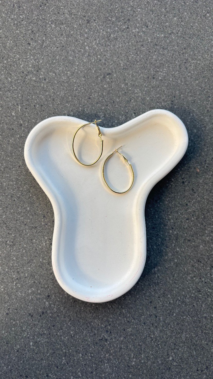 Cleo Gold Elips Küpe