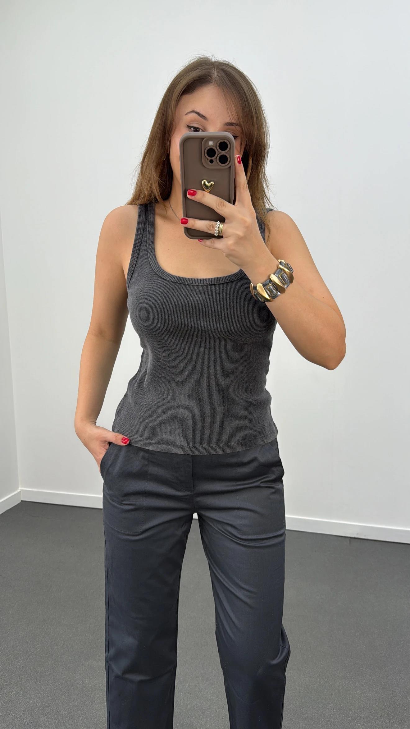 Diba Gri Kalın Askılı Atlet