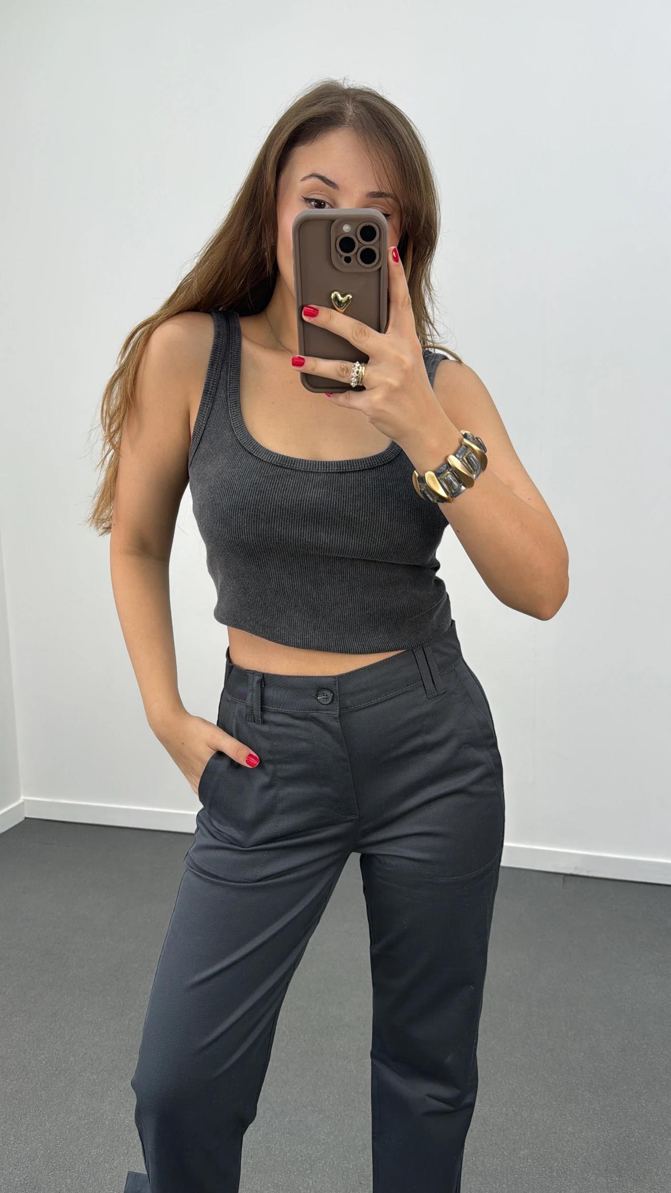 Diba Gri Kalın Askılı Atlet