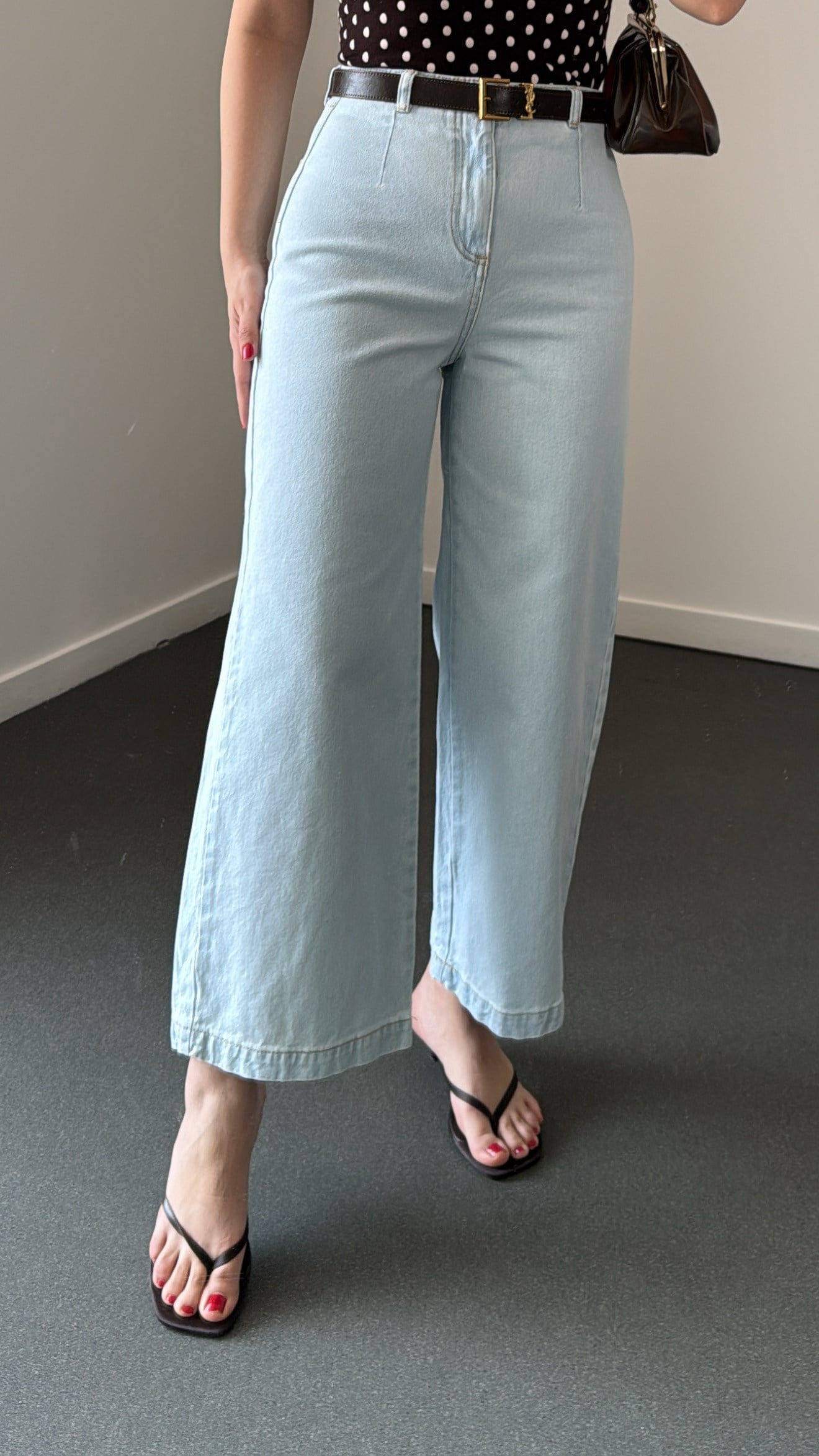 Divarius Açık Kot  Yüksek Bel Culotte Jeans